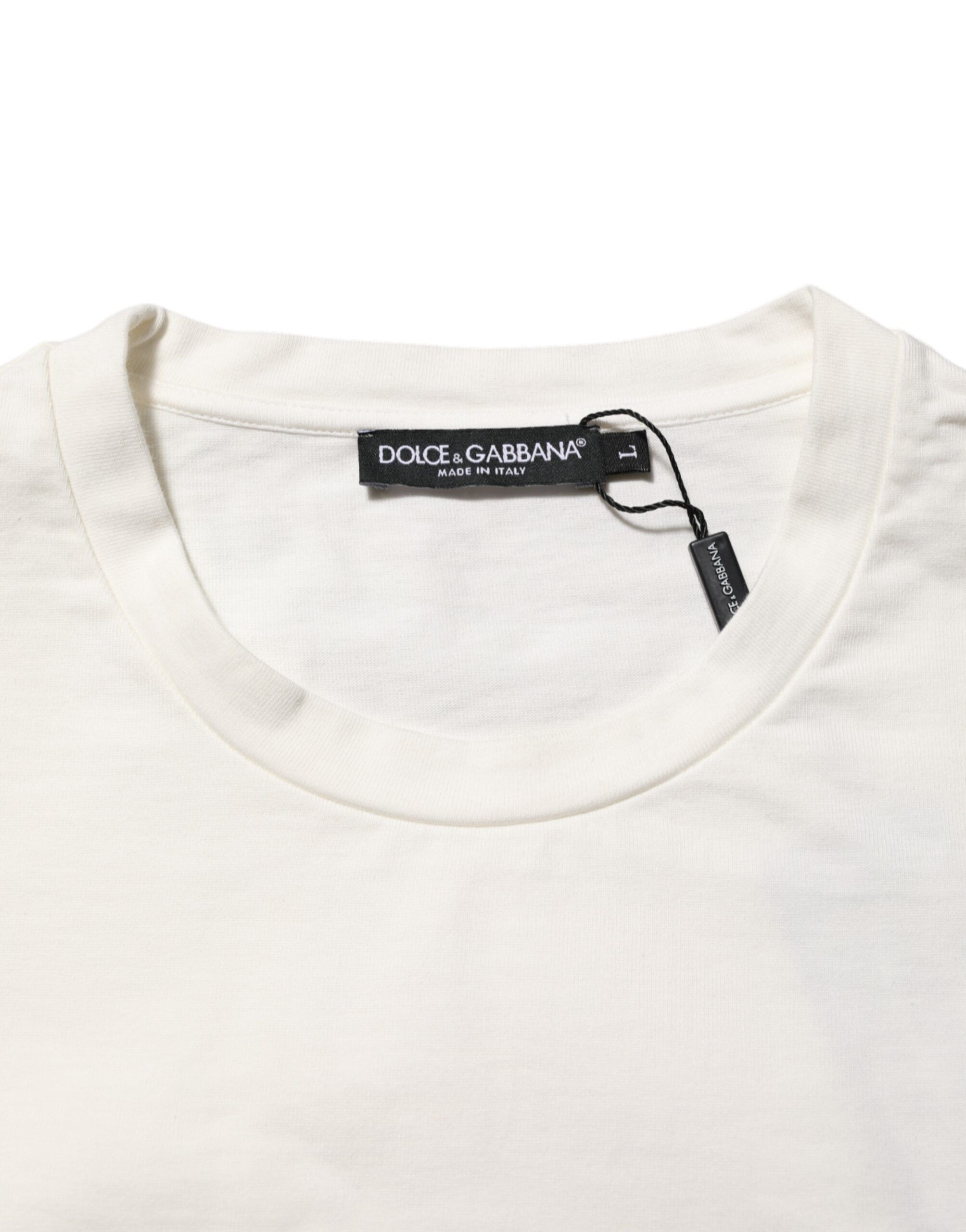 Logo Print Cotton Crew Neck Men Men's T-shirt - Dolce & Gabbana - Modalova