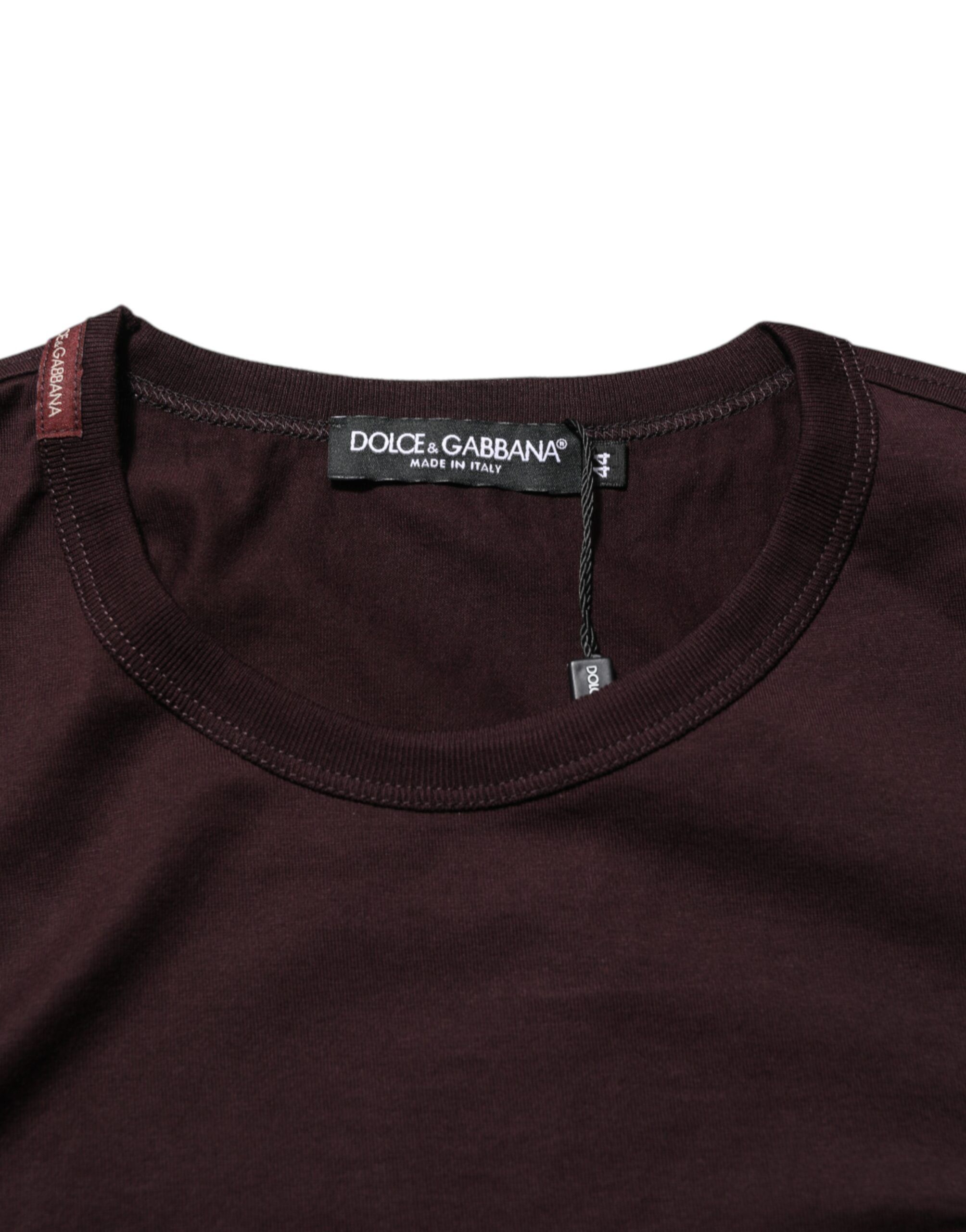 Logo Plaque Cotton Crew Neck Men's T-shirt - Dolce & Gabbana - Modalova