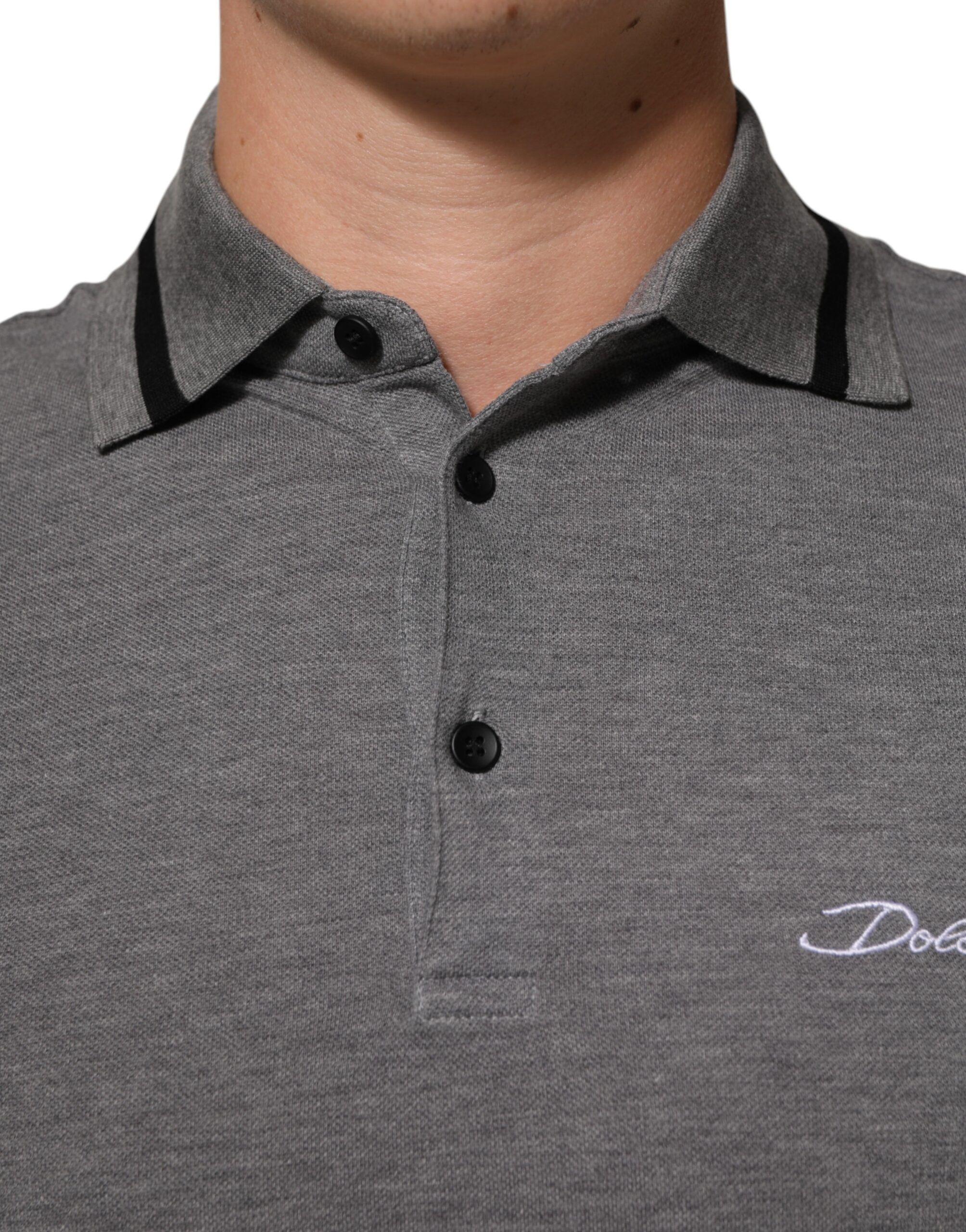 Logo Embroidery Collared Polo Men's T-shirt - Dolce & Gabbana - Modalova