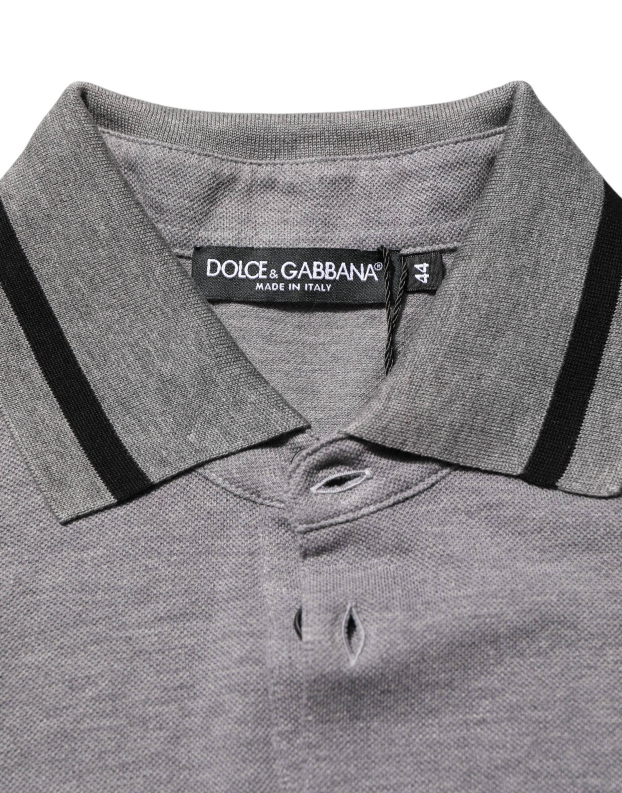 Logo Embroidery Collared Polo Men's T-shirt - Dolce & Gabbana - Modalova