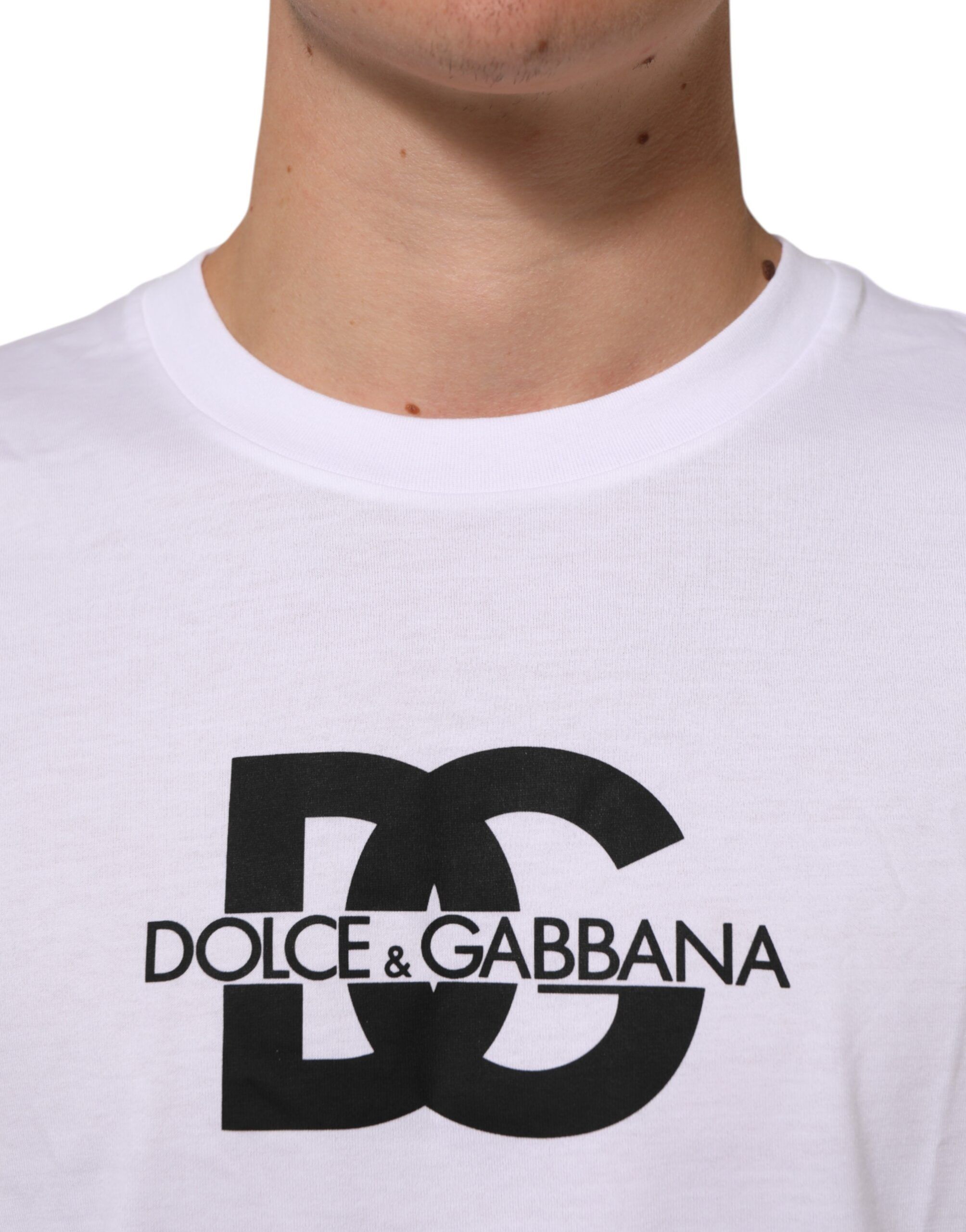 Logo Print Cotton Crew Neck Men Men's T-shirt - Dolce & Gabbana - Modalova