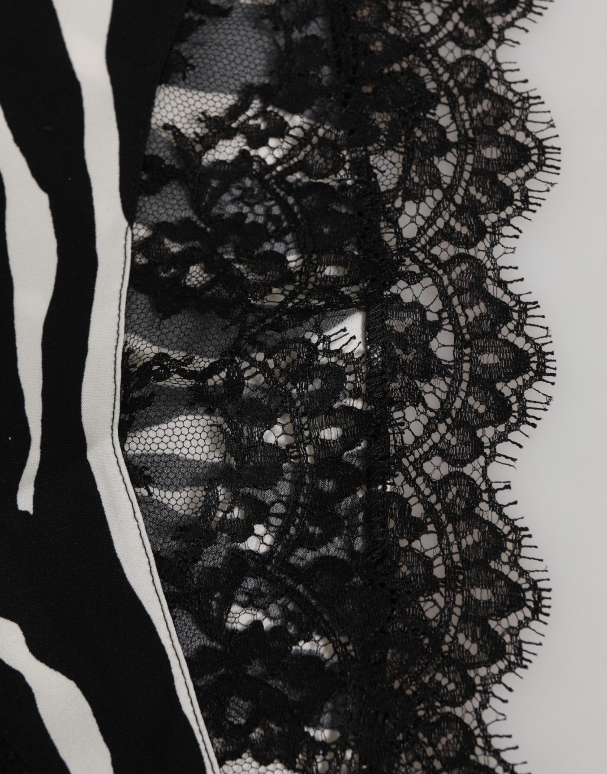 Silk Zebra Print Lace High Waist Women's Underwear - Dolce & Gabbana - Modalova
