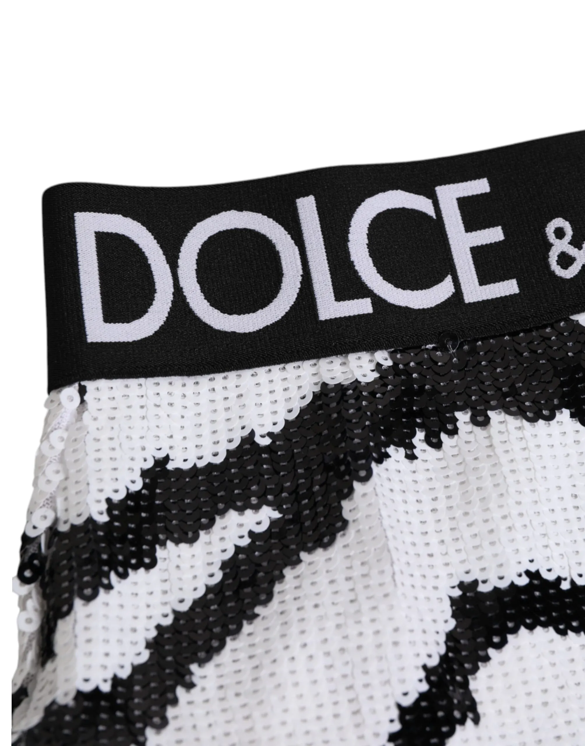 Black White Sequin High Waist Panty Women's Underwear - Dolce & Gabbana - Modalova