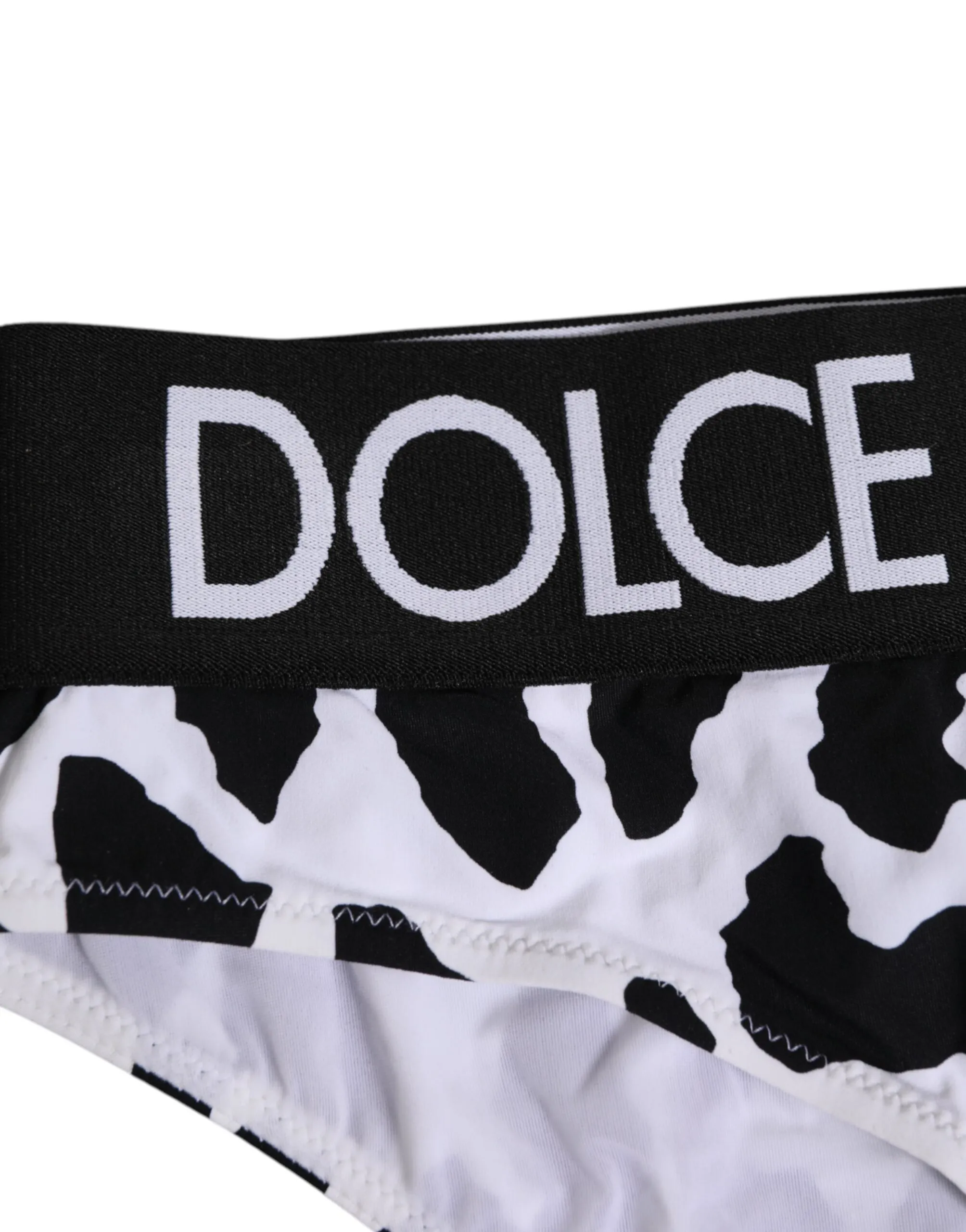 White Leopard Nylon High Waist Panty Women's Underwear - Dolce & Gabbana - Modalova