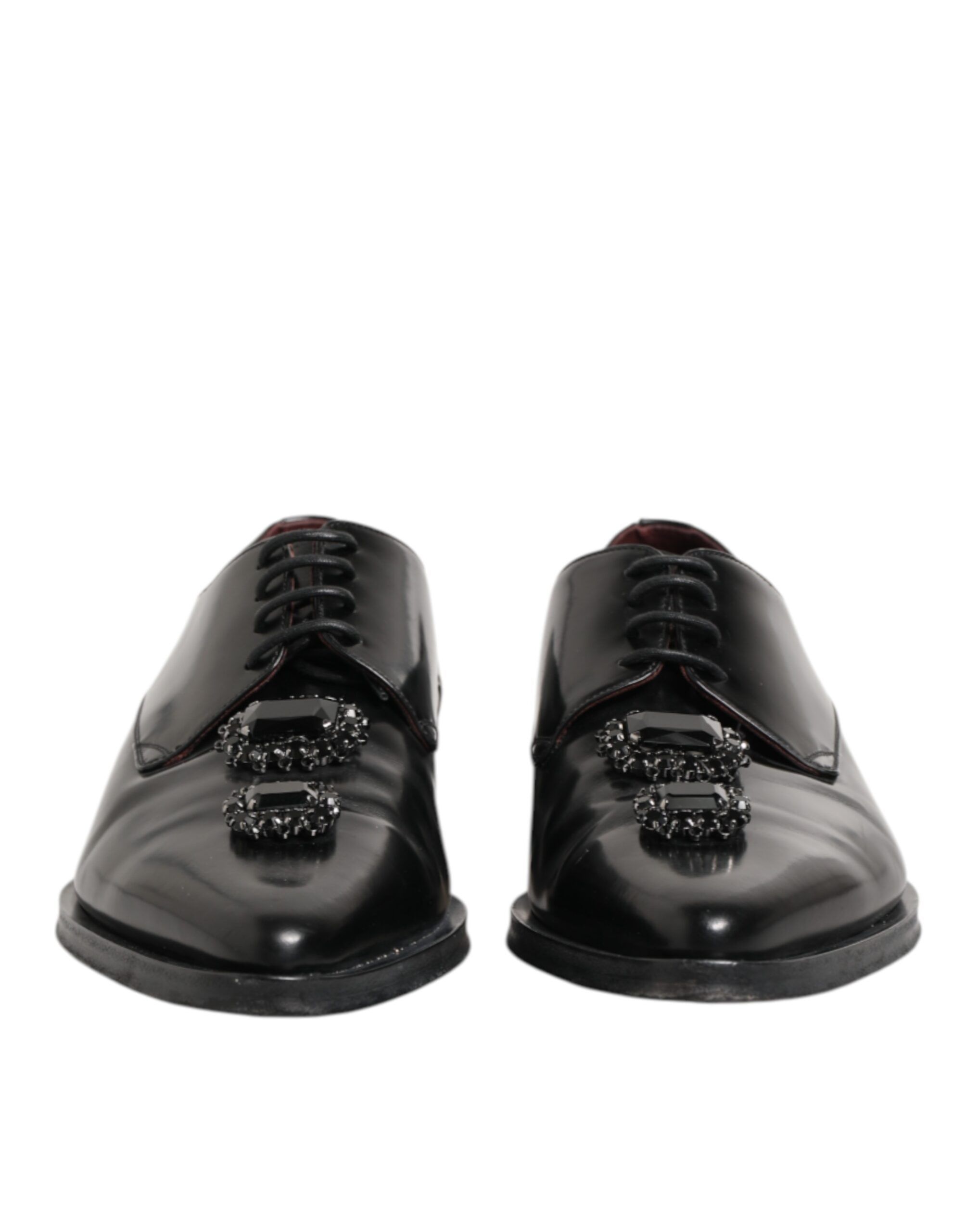 Leather Jeweled Crystals Derby Men's Shoes (Pre-Owned) - Dolce & Gabbana - Modalova