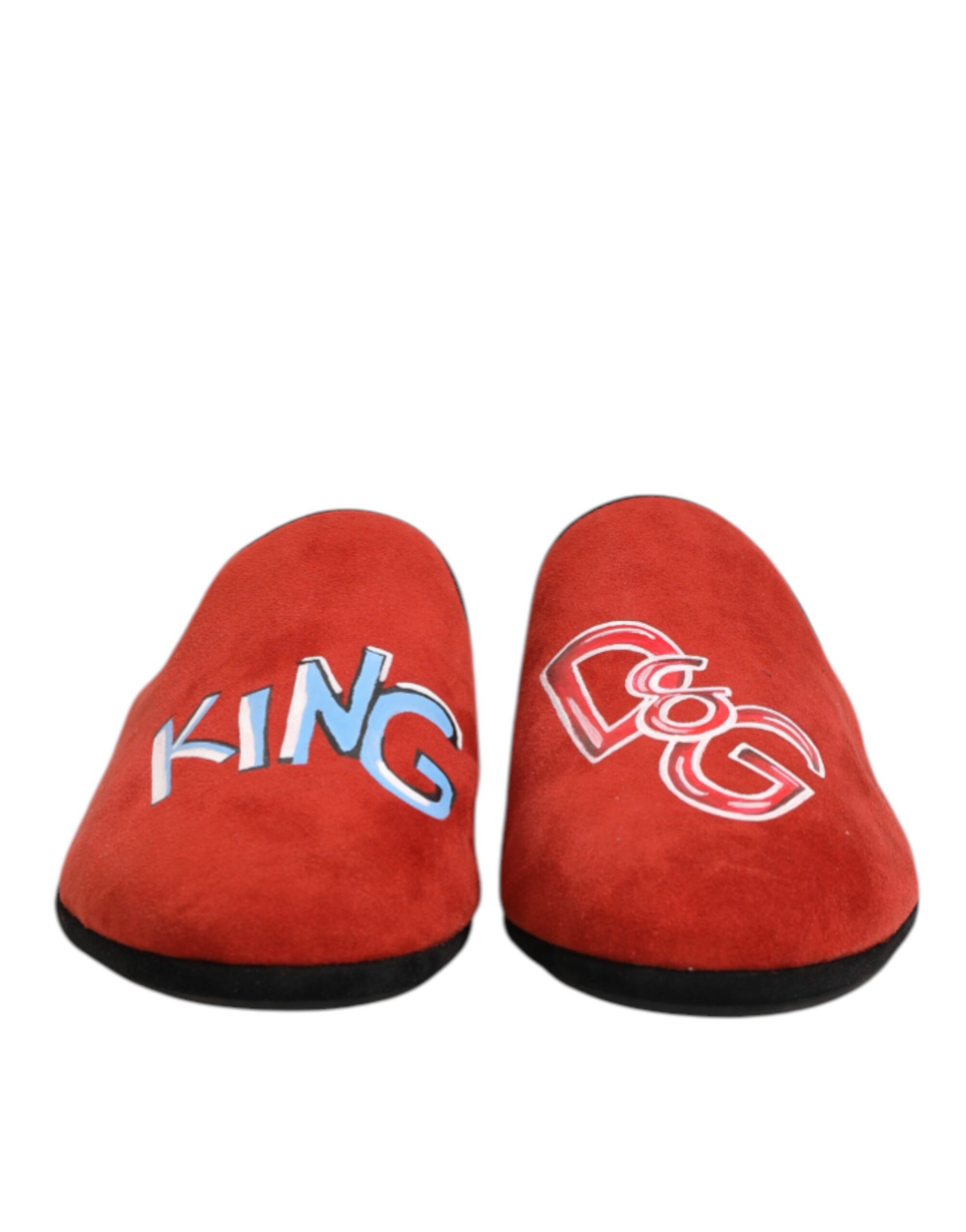 Suede DG King Men House Slippers Men's Shoes - Dolce & Gabbana - Modalova