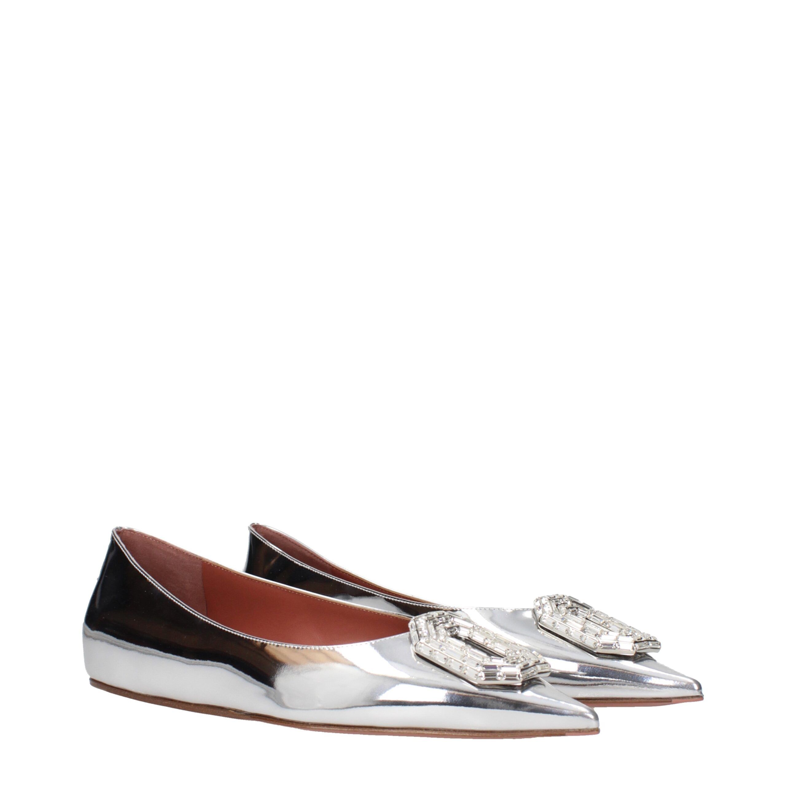 Leather Ballet Women's Flats - Amina Muaddi - Modalova