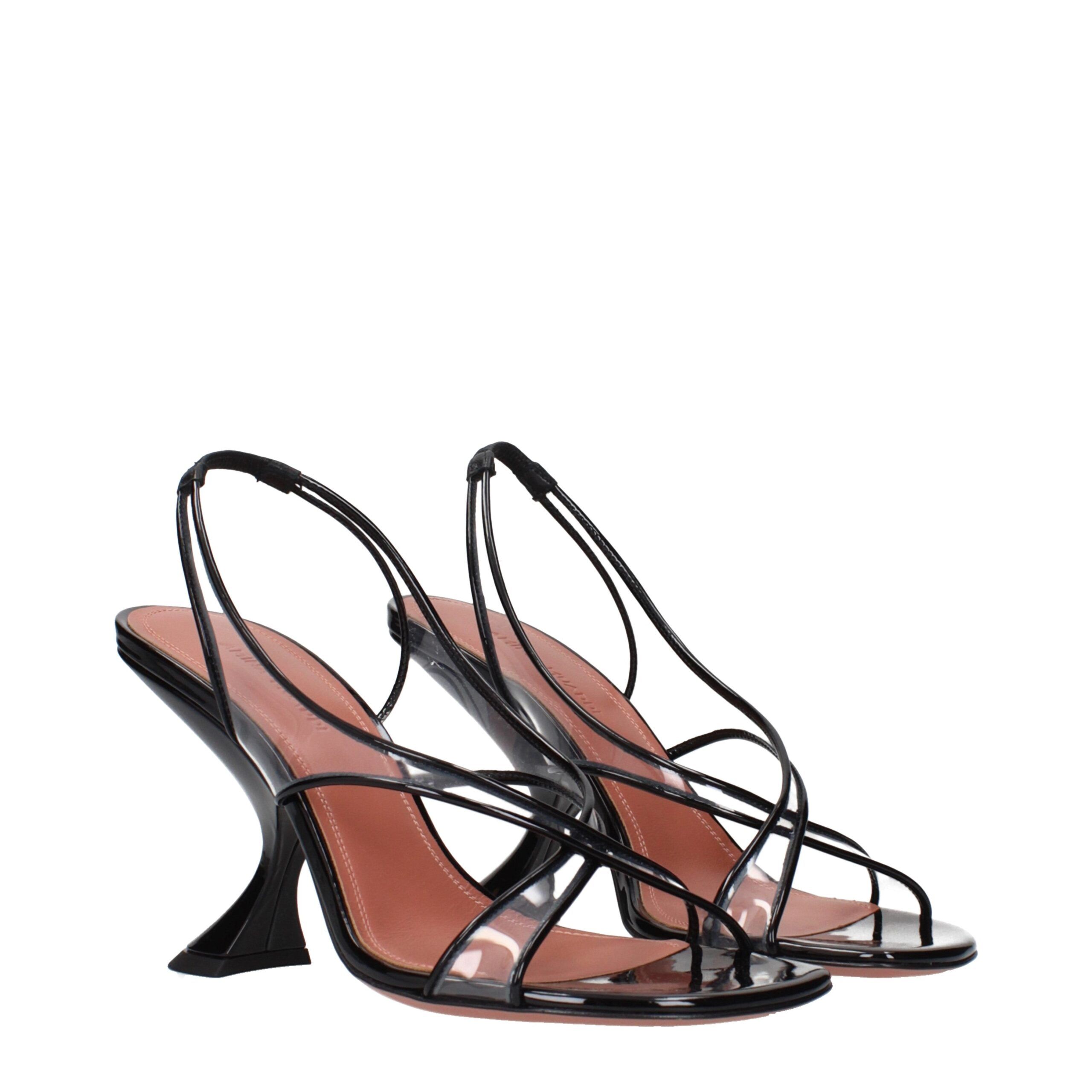 Leather Stiletto Heel Women's Sandals - Amina Muaddi - Modalova