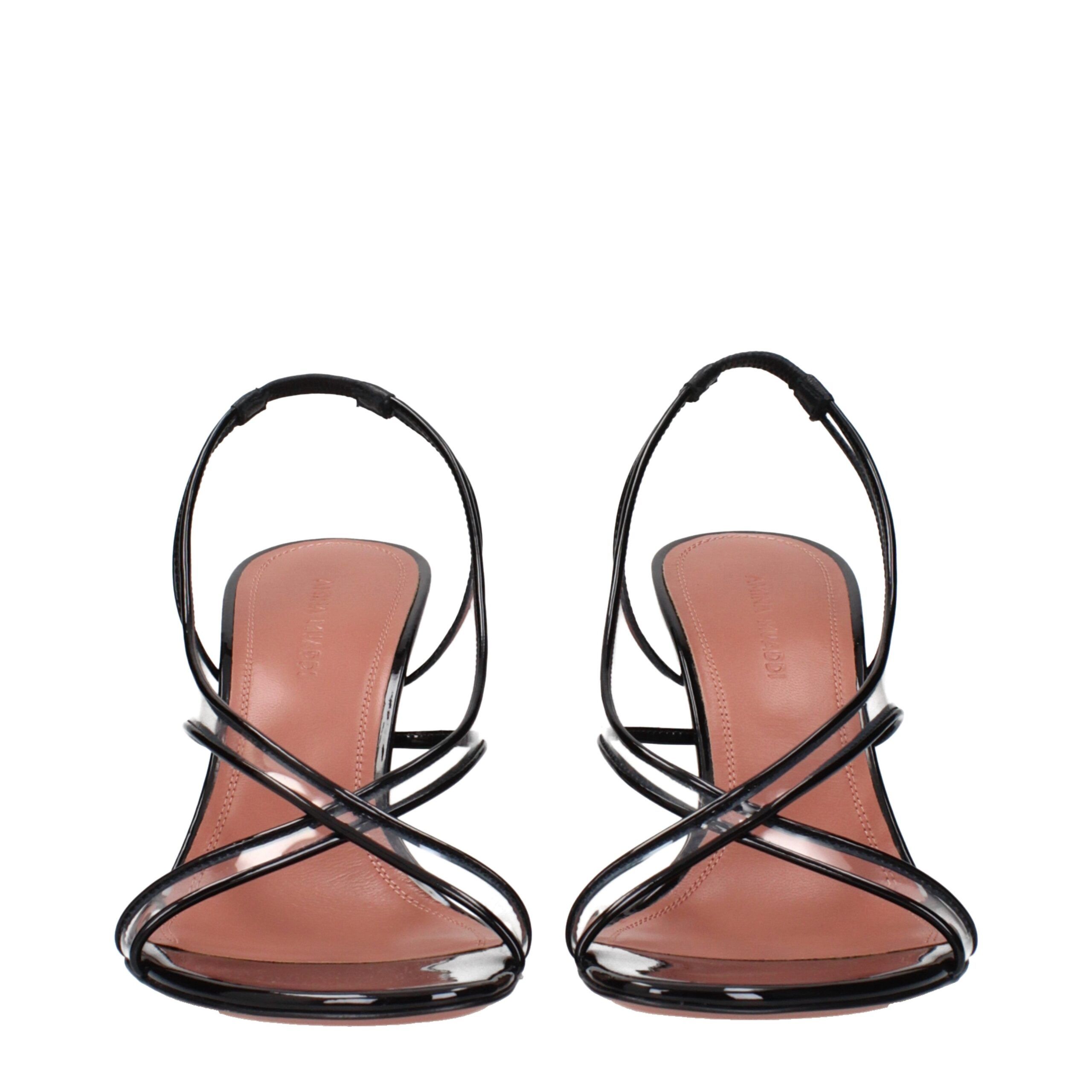 Leather Stiletto Heel Women's Sandals - Amina Muaddi - Modalova