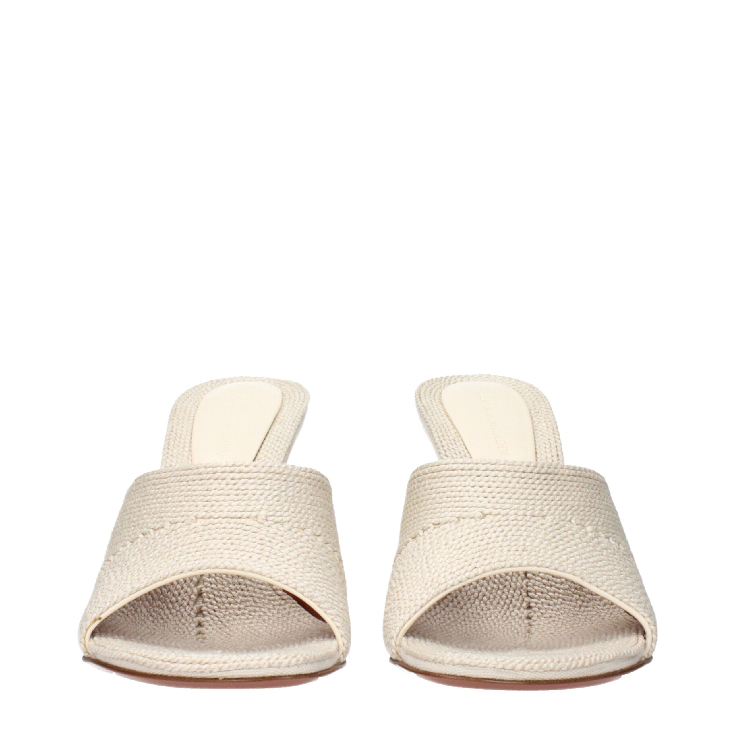 Fabric Women's Slippers - Amina Muaddi - Modalova