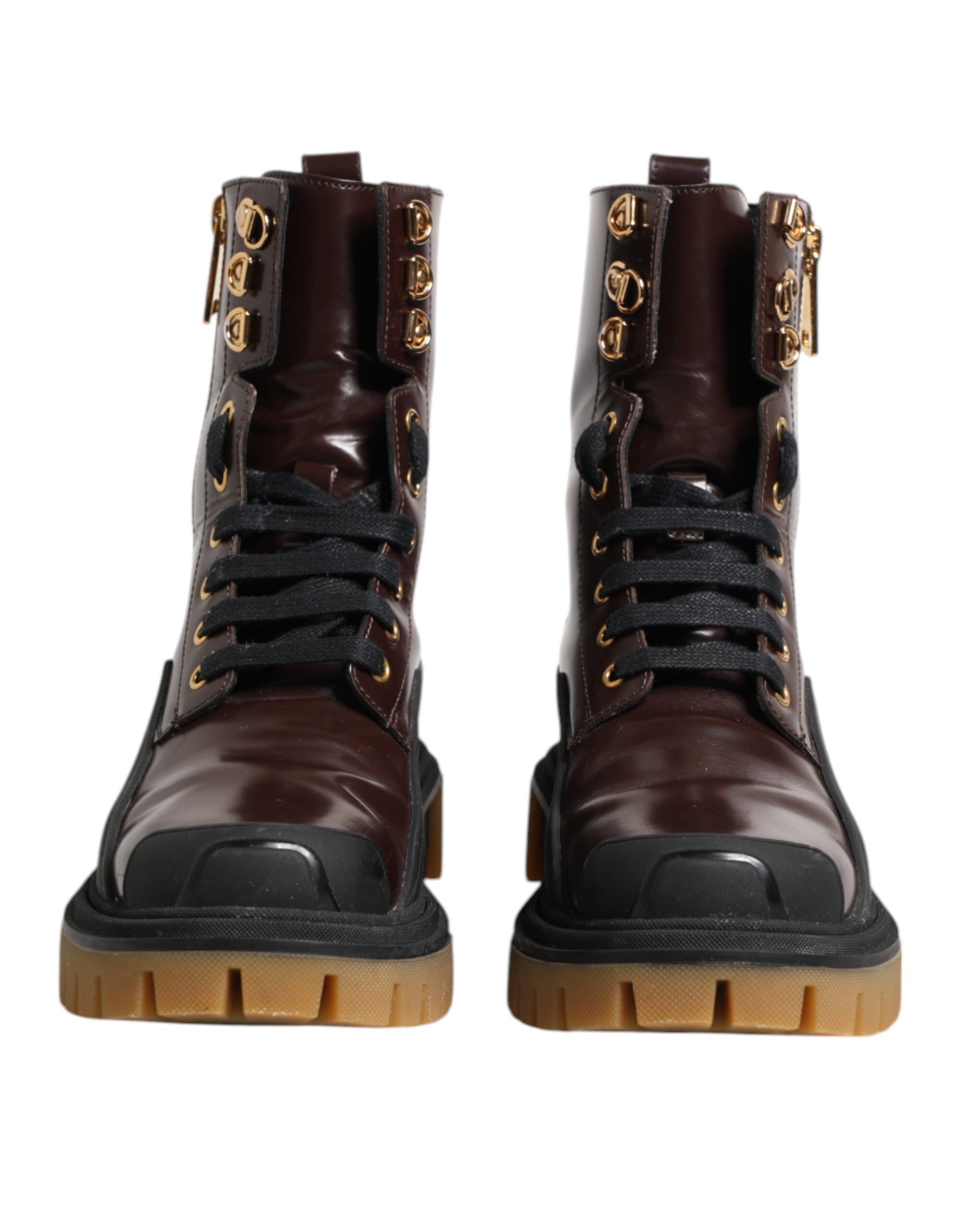 Leather Mid Calf Biker Boots Women's Shoes (Pre-Owned) - Dolce & Gabbana - Modalova