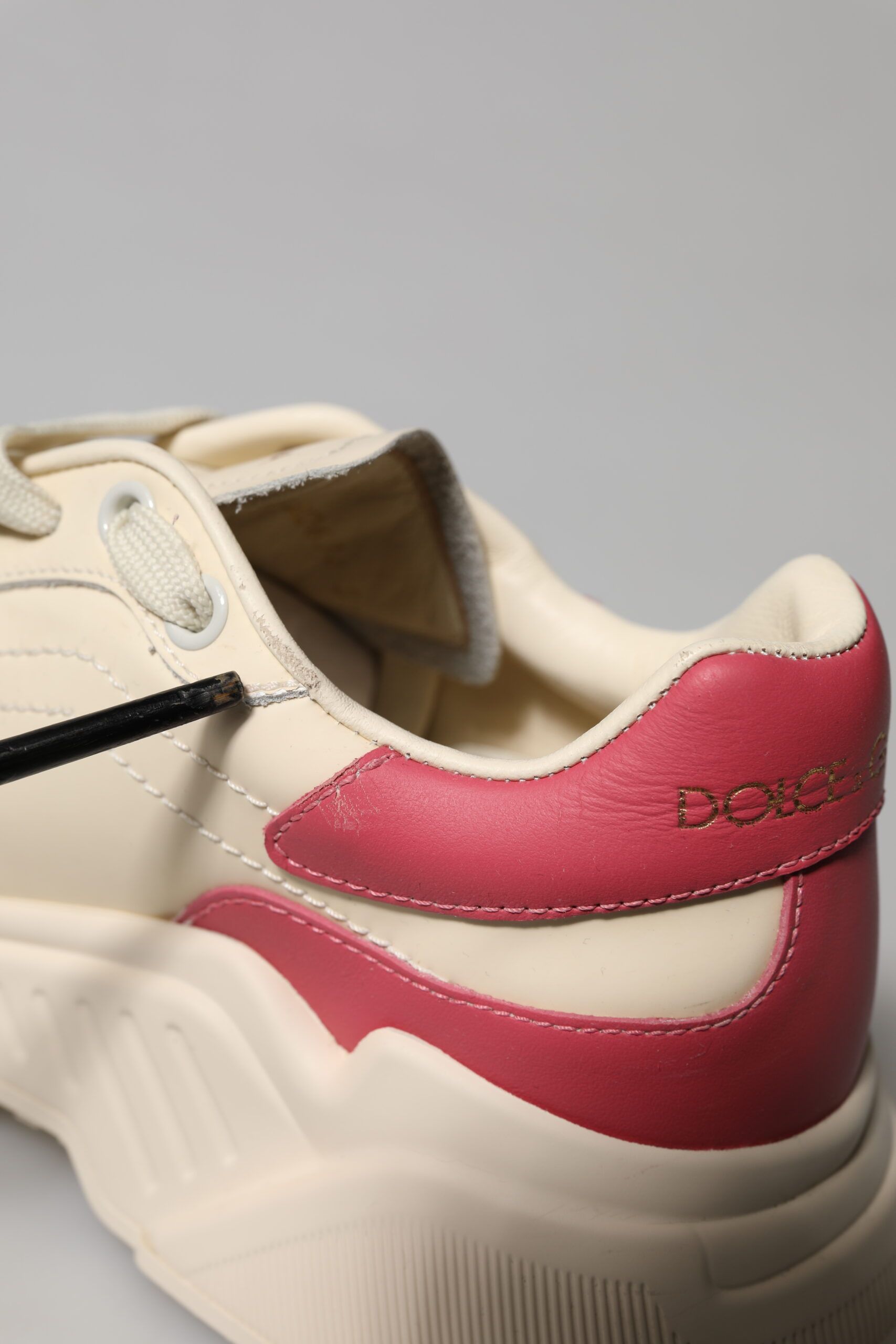 Pink Leather Daymaster Sneakers Women's Shoes (Pre-Owned) - Dolce & Gabbana - Modalova