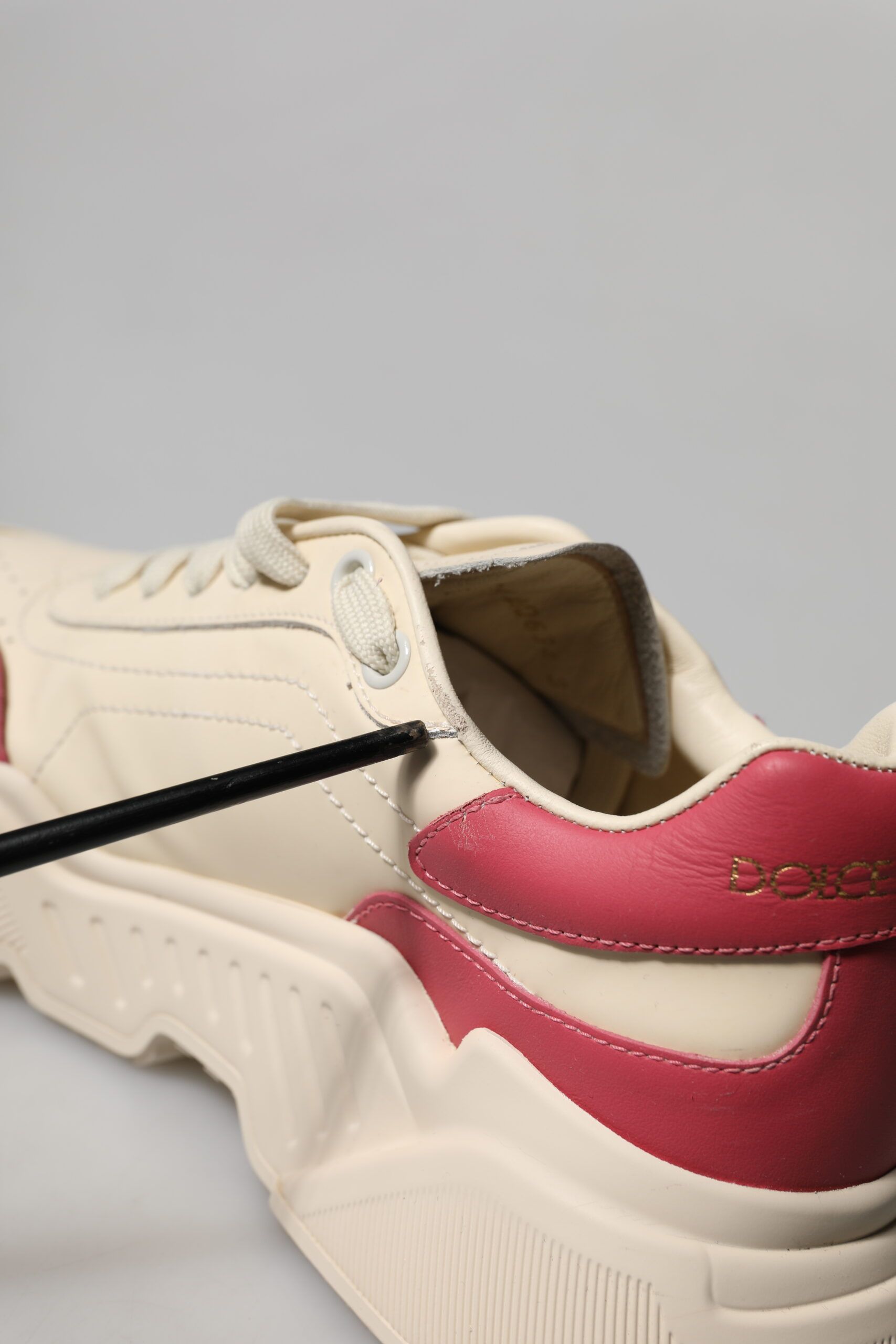 Pink Leather Daymaster Sneakers Women's Shoes (Pre-Owned) - Dolce & Gabbana - Modalova