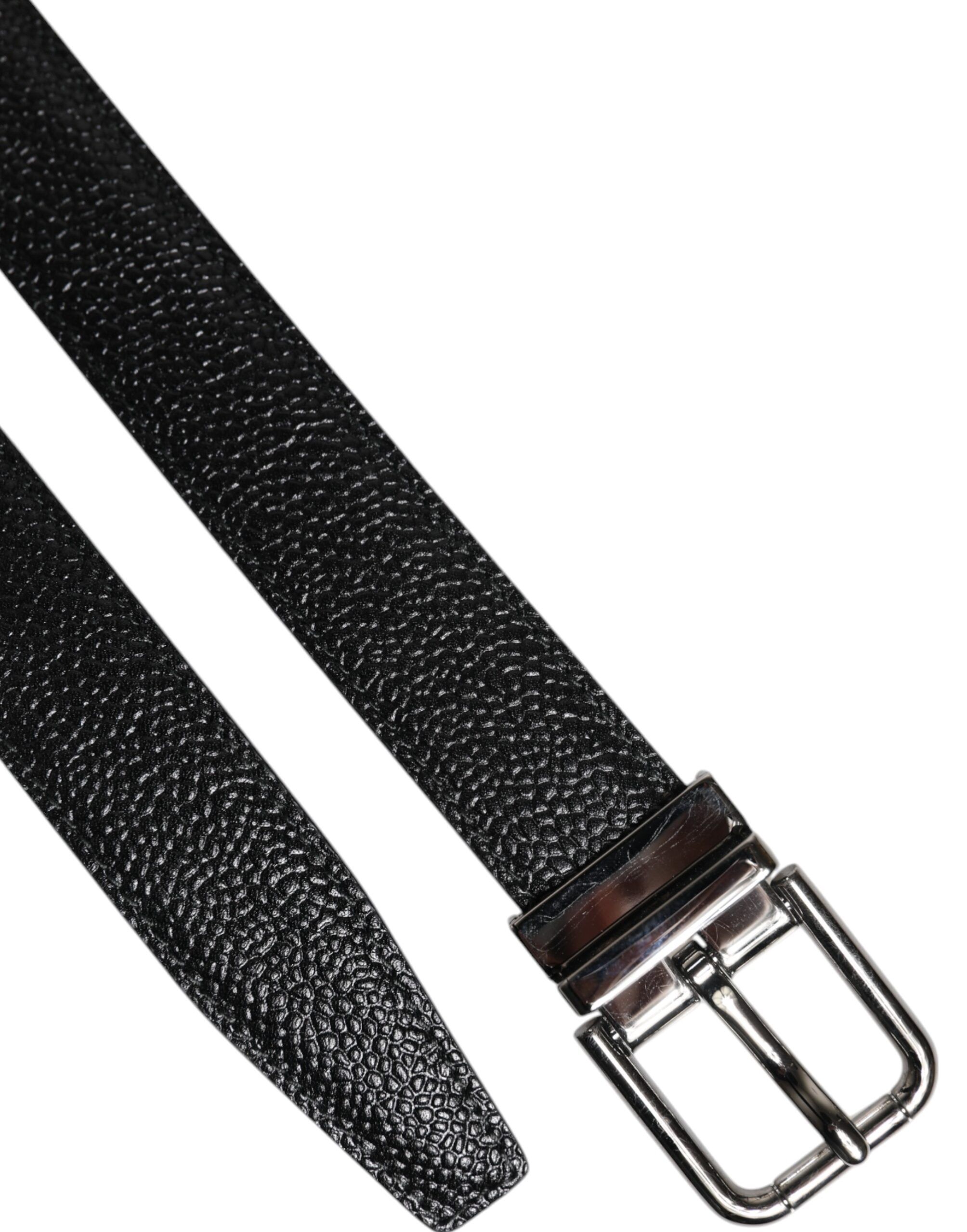 Textured Leather Silver Metal Buckle Men Men's Belt (Pre-Owned) - Dolce & Gabbana - Modalova