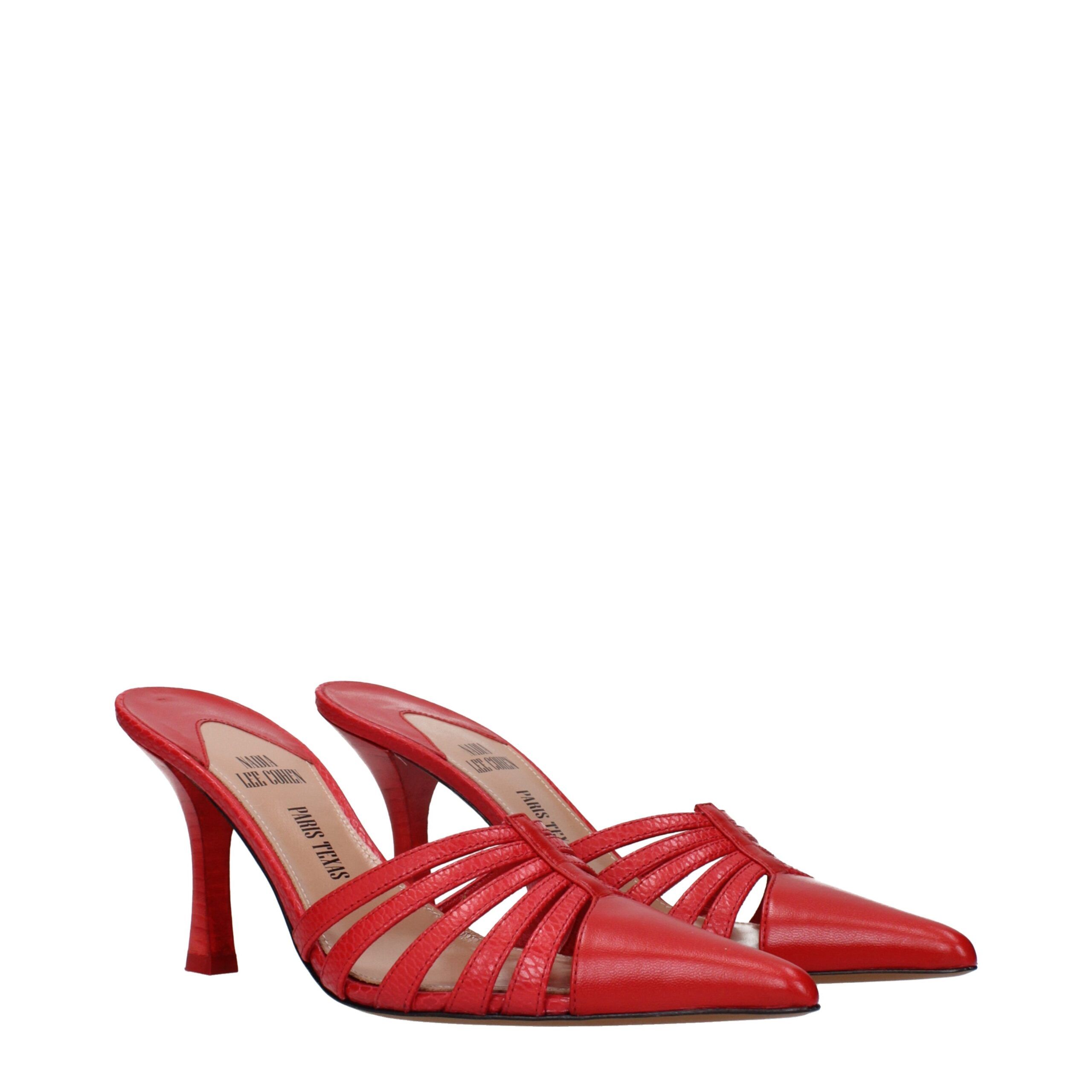 Leather Stiletto Heel Women's Sandals - Paris Texas - Modalova