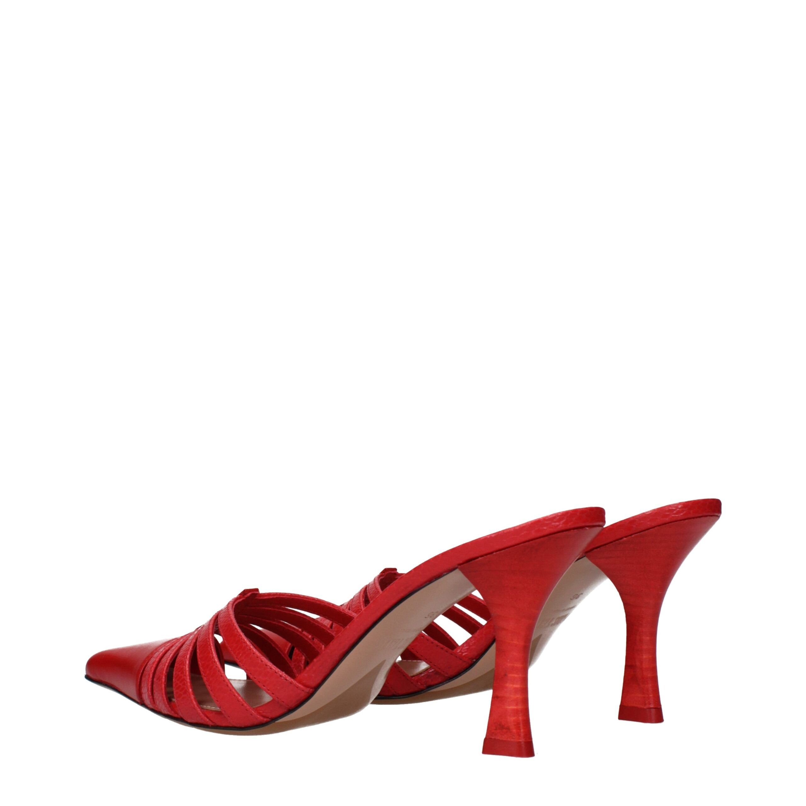 Leather Stiletto Heel Women's Sandals - Paris Texas - Modalova