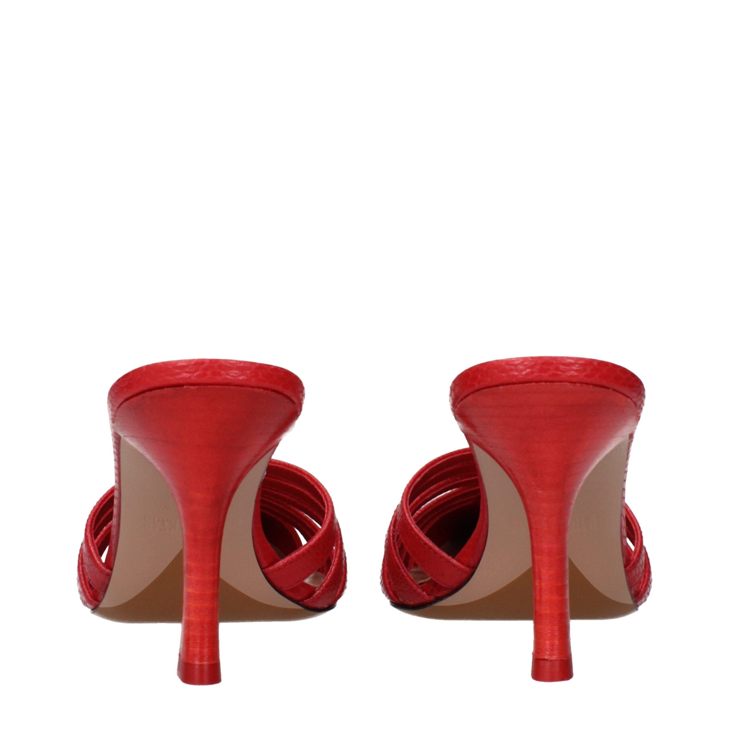 Leather Stiletto Heel Women's Sandals - Paris Texas - Modalova