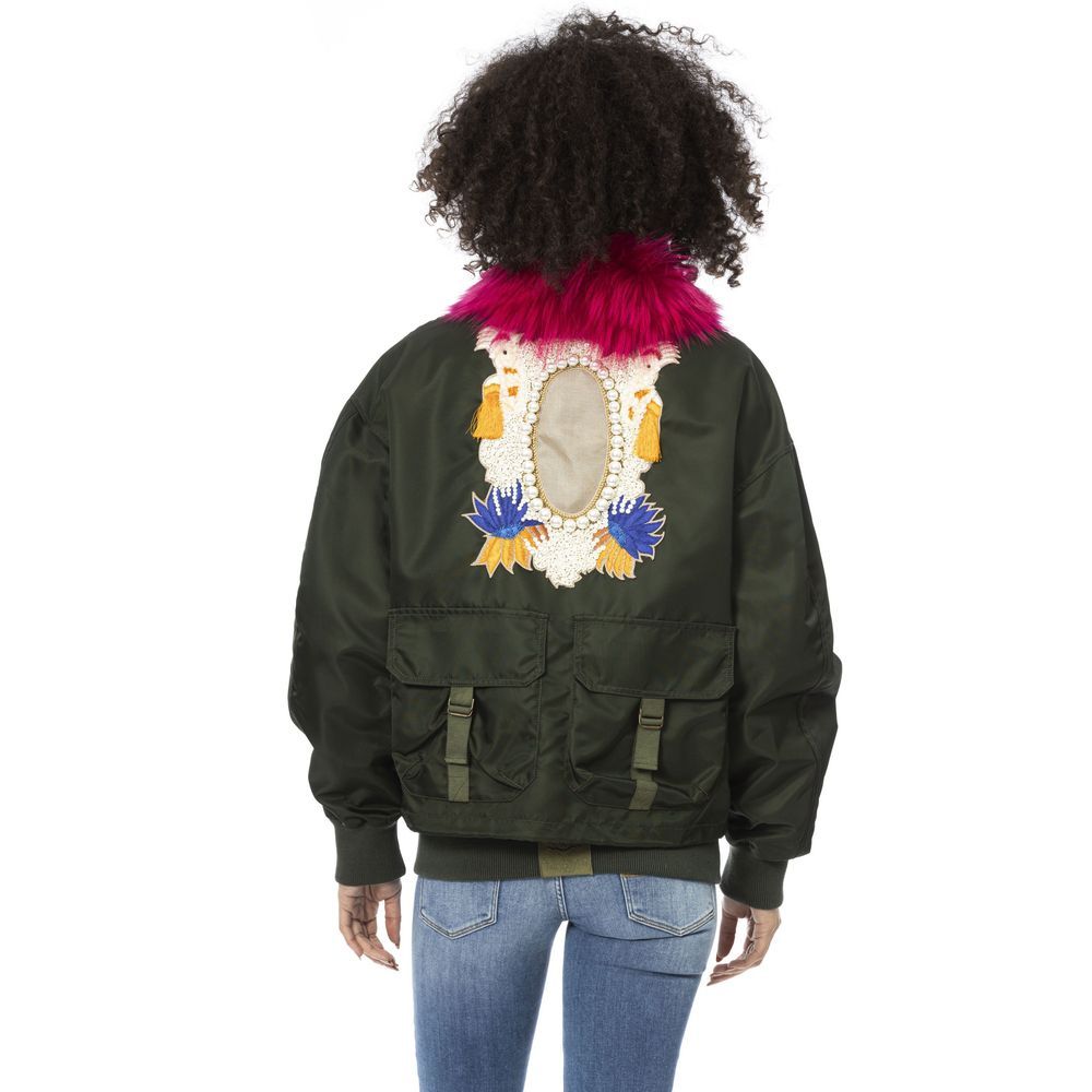 Green Polyamide Women Bomber Women's Jacket - Mr&Mrs Italy - Modalova