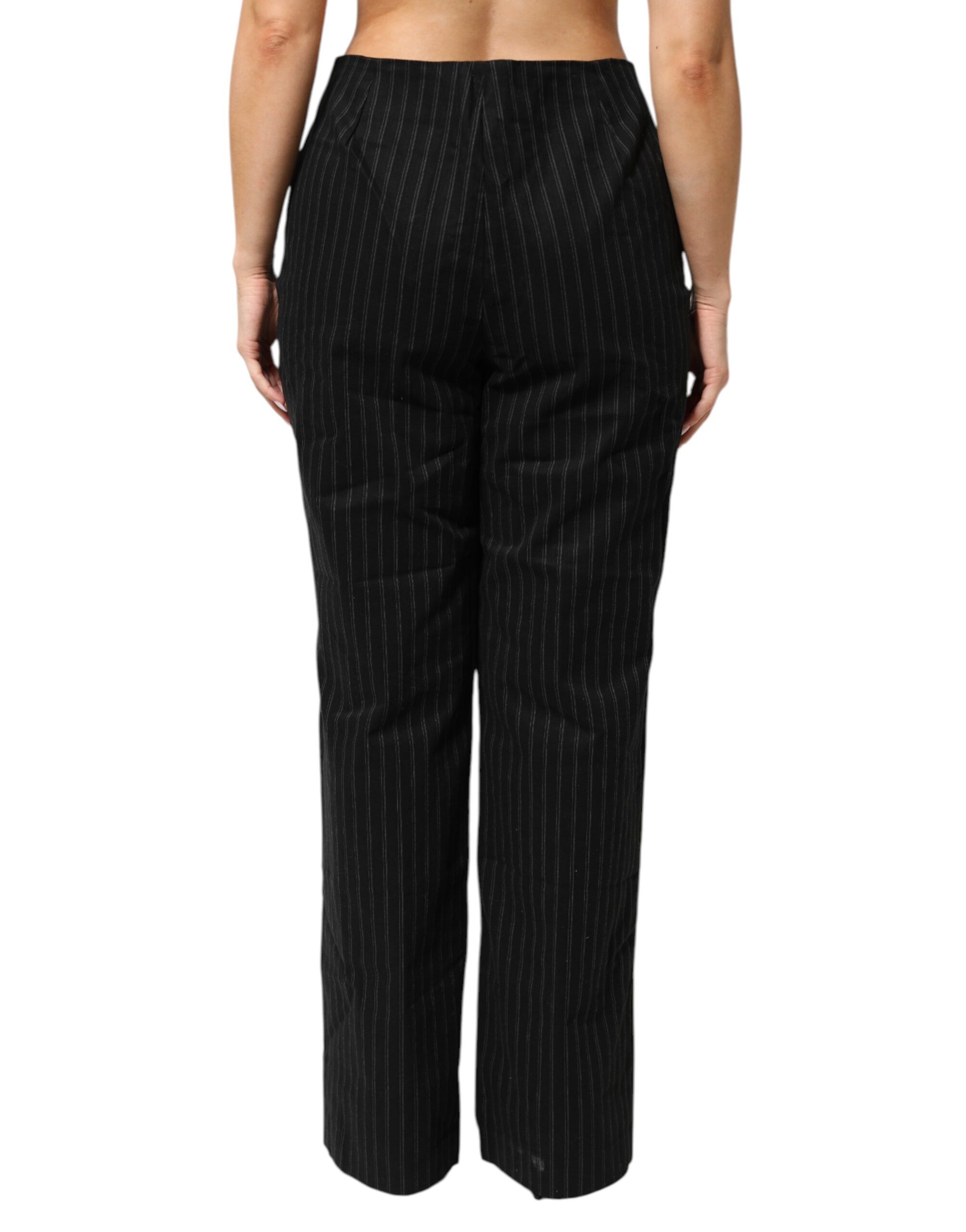 Wool Blend Pinstripe Straight Leg Women's Pants - BENCIVENGA - Modalova