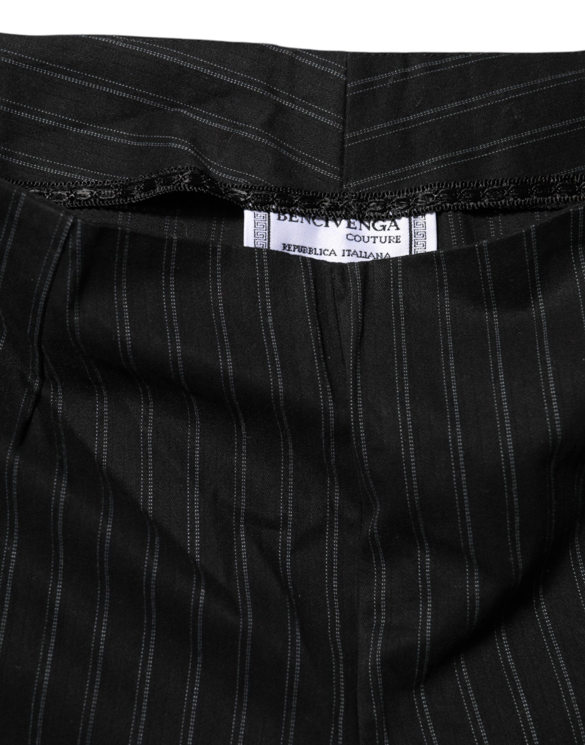 Wool Blend Pinstripe Straight Leg Women's Pants - BENCIVENGA - Modalova