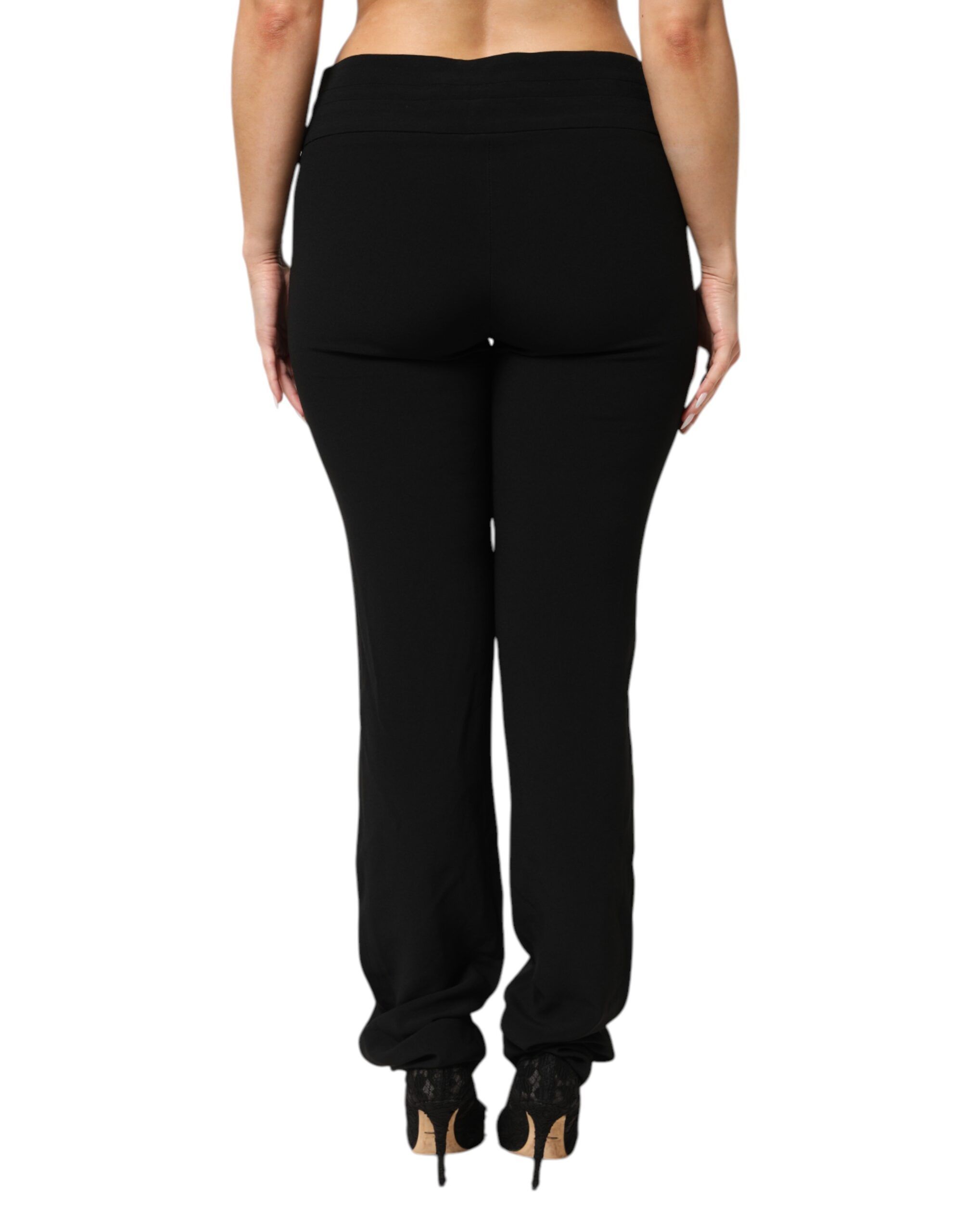 Viscose Acetate Blend Straight Leg High Waist Women's Pants - Exte - Modalova