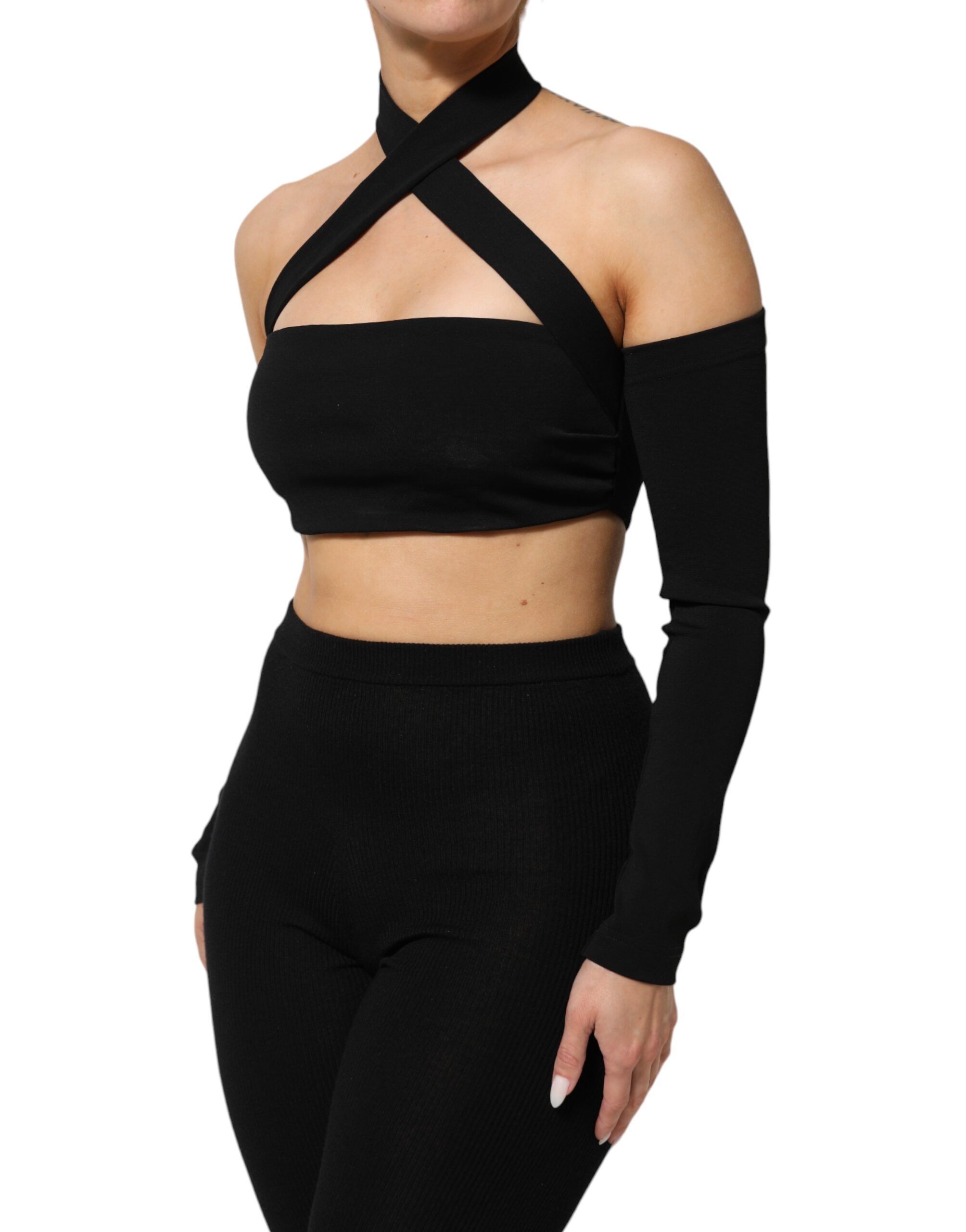 Viscose Halter Off Shoulder Cropped Women's Top (Pre-Owned) - Dolce & Gabbana - Modalova