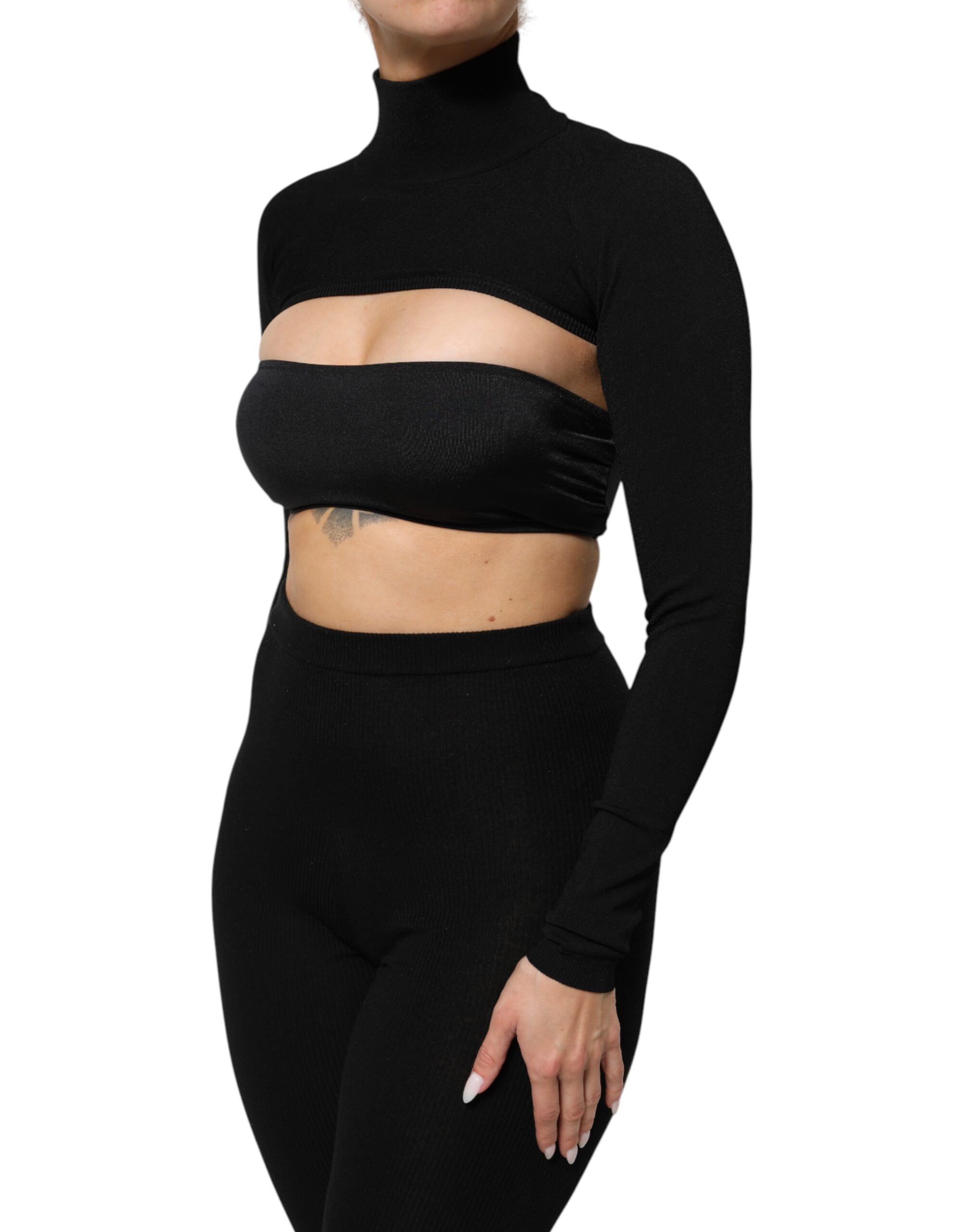 Viscose Turtle Neck Crop Pullover Women's Top (Pre-Owned) - Dolce & Gabbana - Modalova