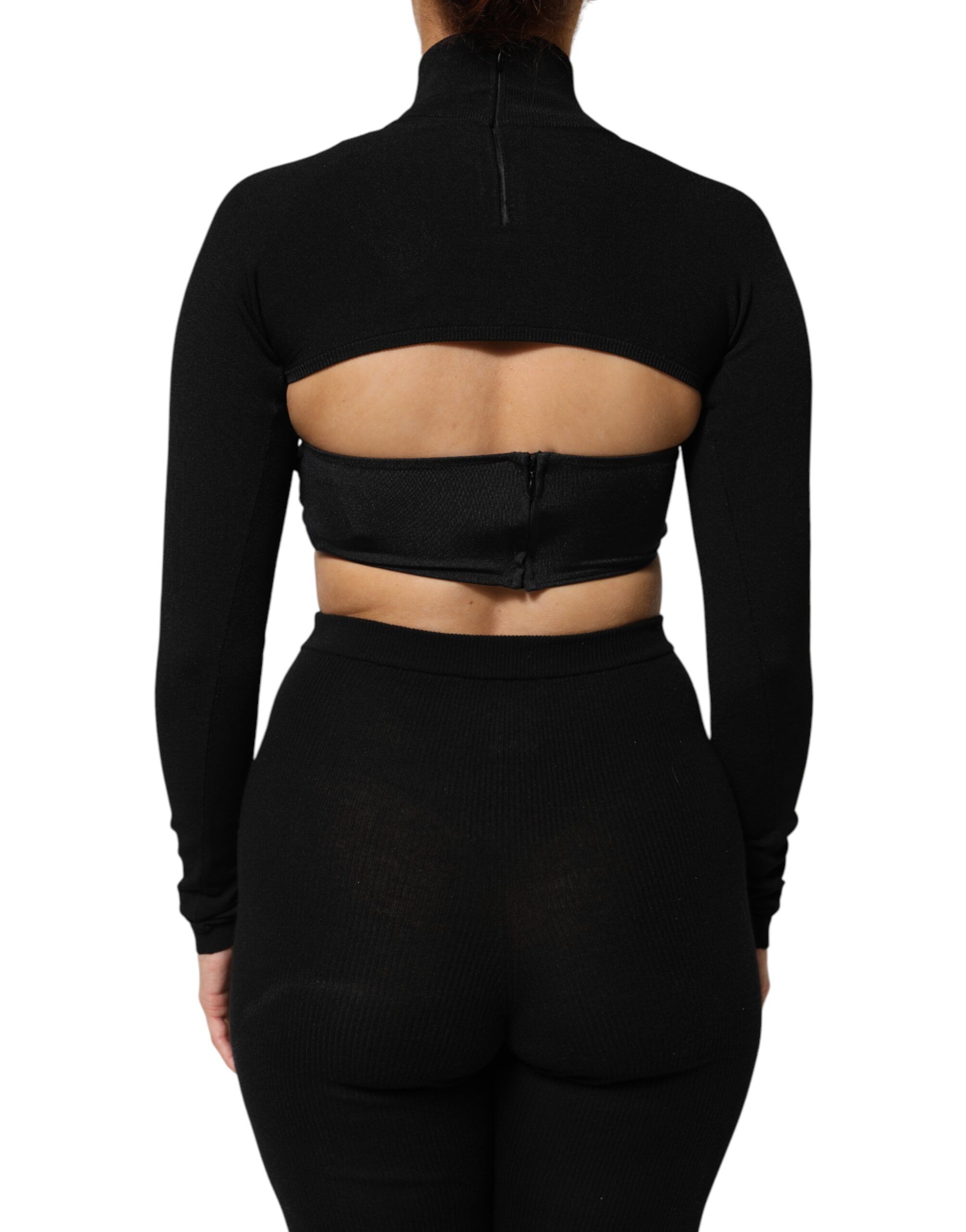 Viscose Turtle Neck Crop Pullover Women's Top (Pre-Owned) - Dolce & Gabbana - Modalova