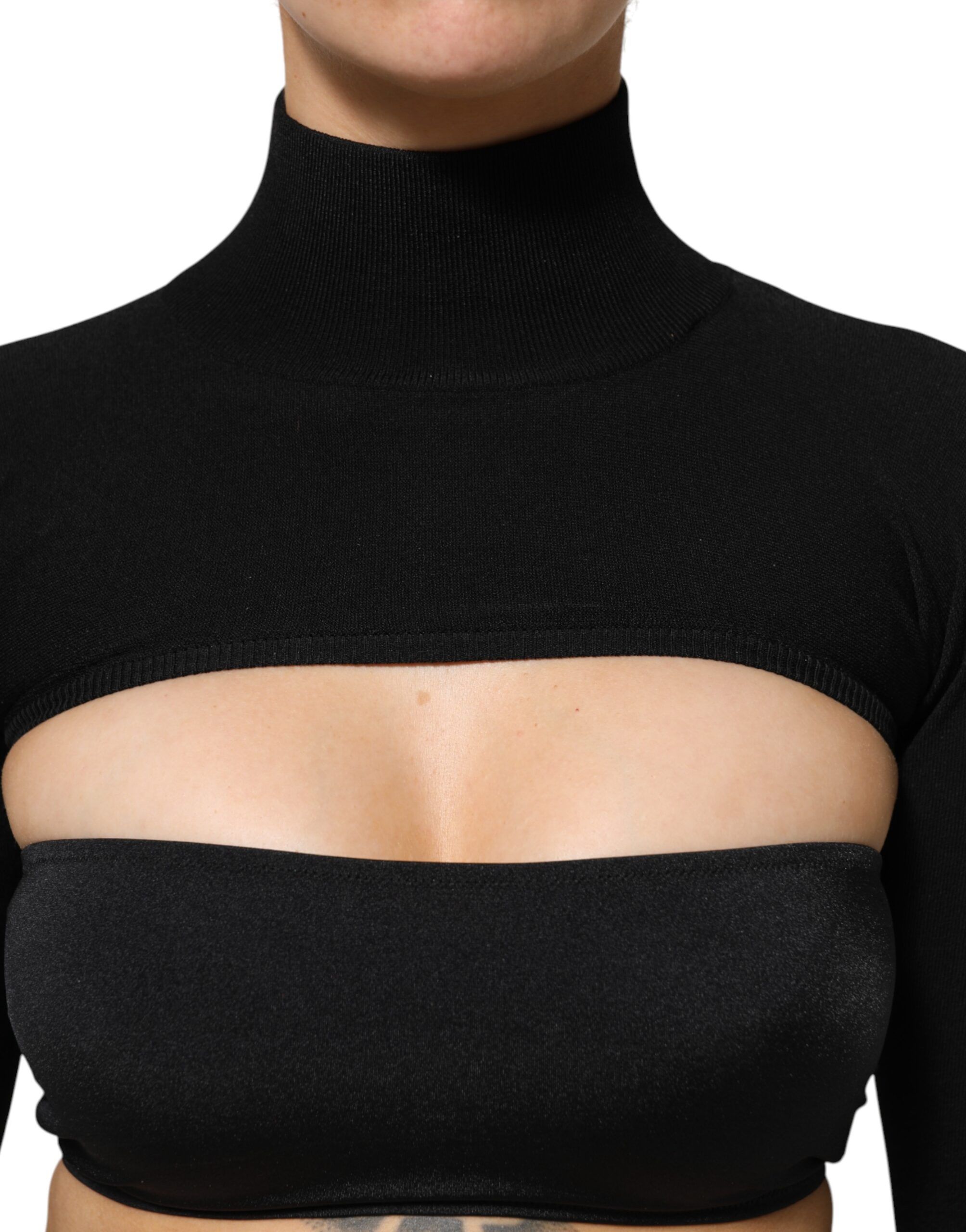 Viscose Turtle Neck Crop Pullover Women's Top (Pre-Owned) - Dolce & Gabbana - Modalova