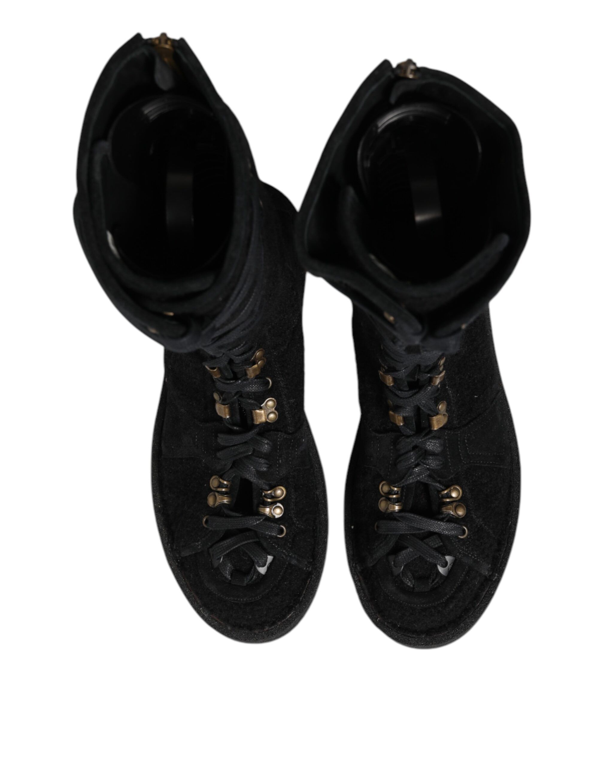 Alpaca Wool Suede Mid Calf Boots Men's Shoes - Dolce & Gabbana - Modalova