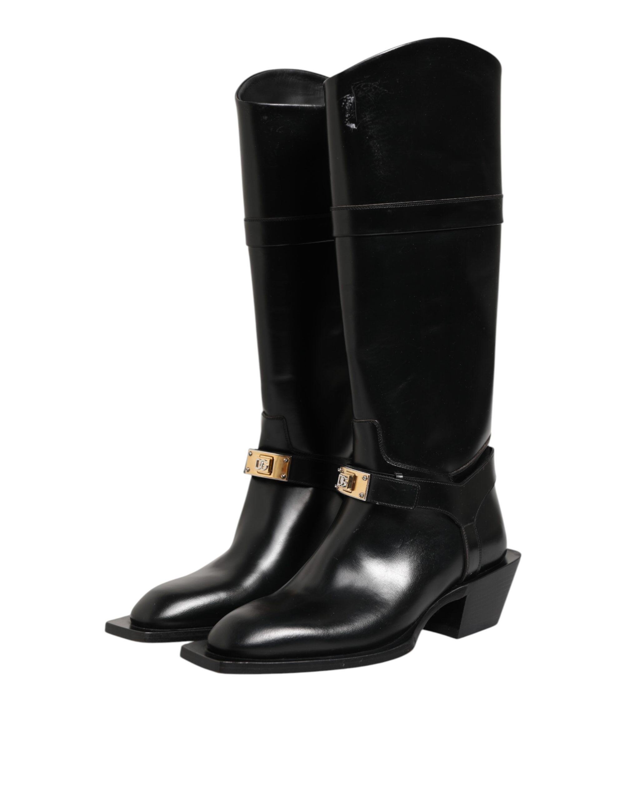 Logo Plaque Over The Calf Boots Men's Shoes (Pre-Owned) - Dolce & Gabbana - Modalova