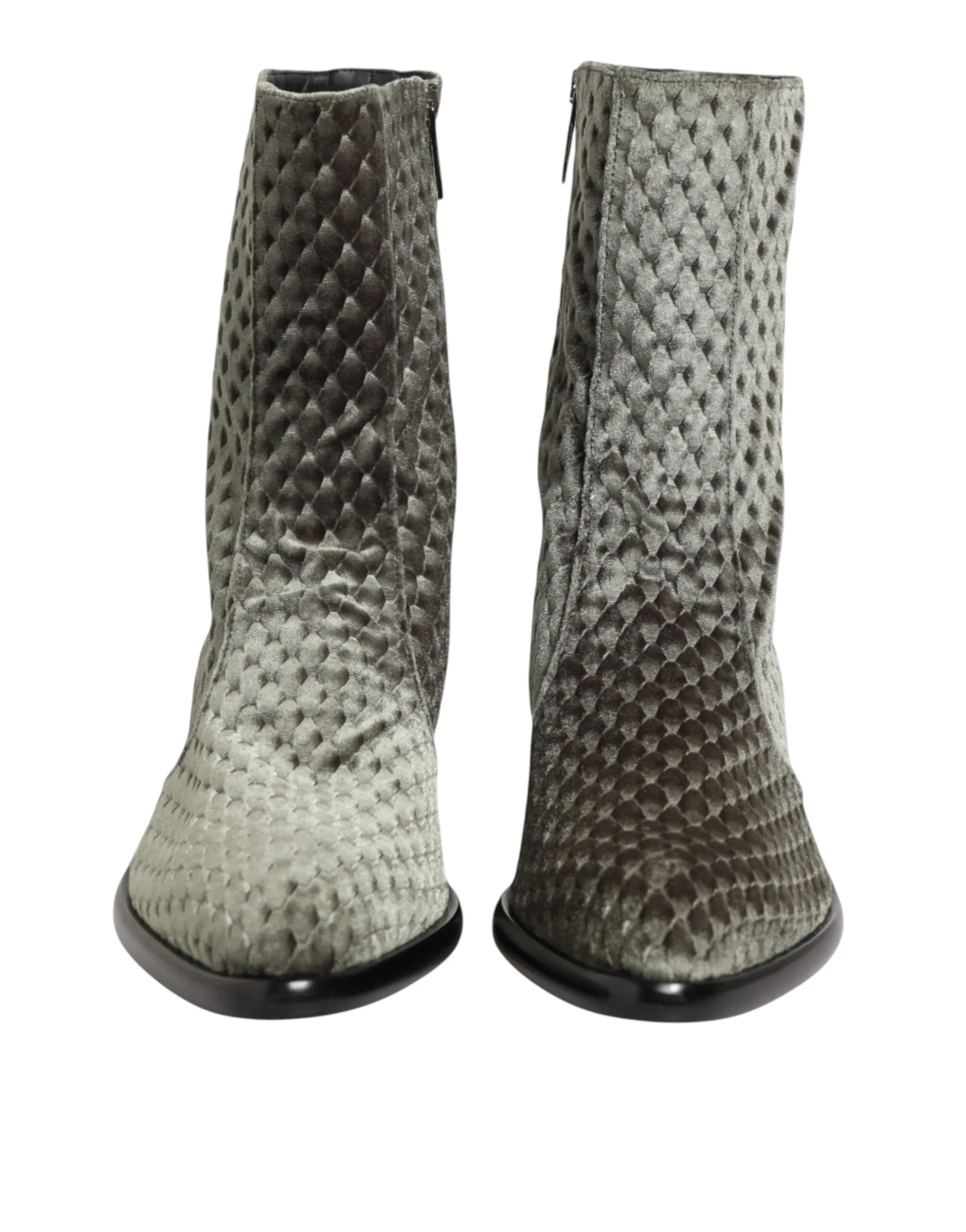 Cotton Velvet Mid Calf Short Boots Men's Shoes - Dolce & Gabbana - Modalova