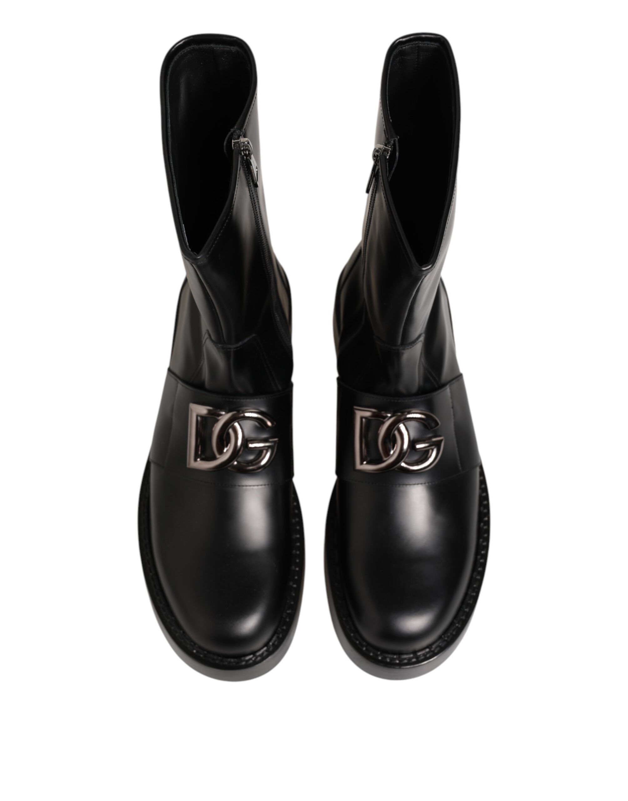 Logo Plaque Mid Calf Biker Boots Men's Shoes - Dolce & Gabbana - Modalova