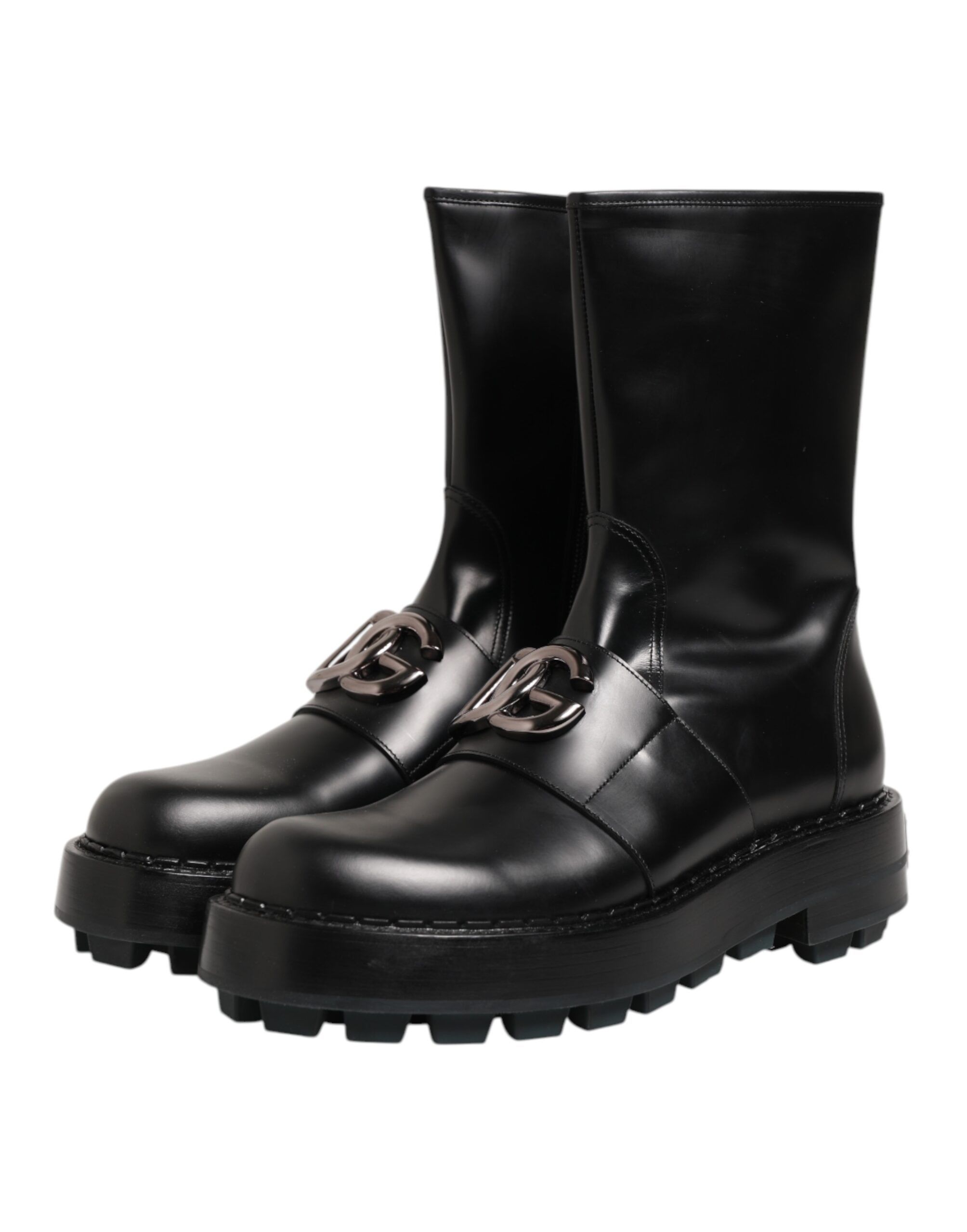 Logo Plaque Mid Calf Biker Boots Men's Shoes - Dolce & Gabbana - Modalova
