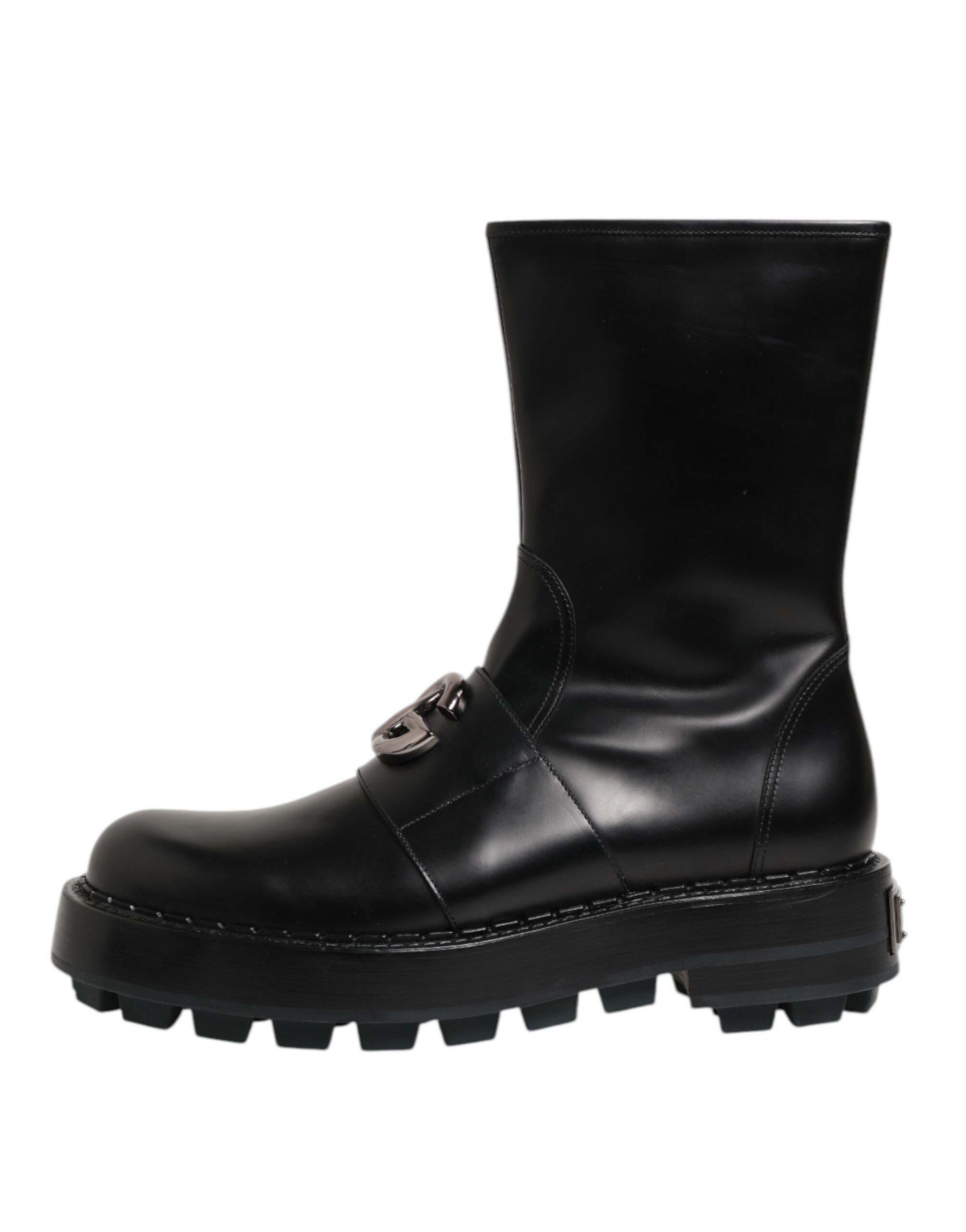 Logo Plaque Mid Calf Biker Boots Men's Shoes - Dolce & Gabbana - Modalova