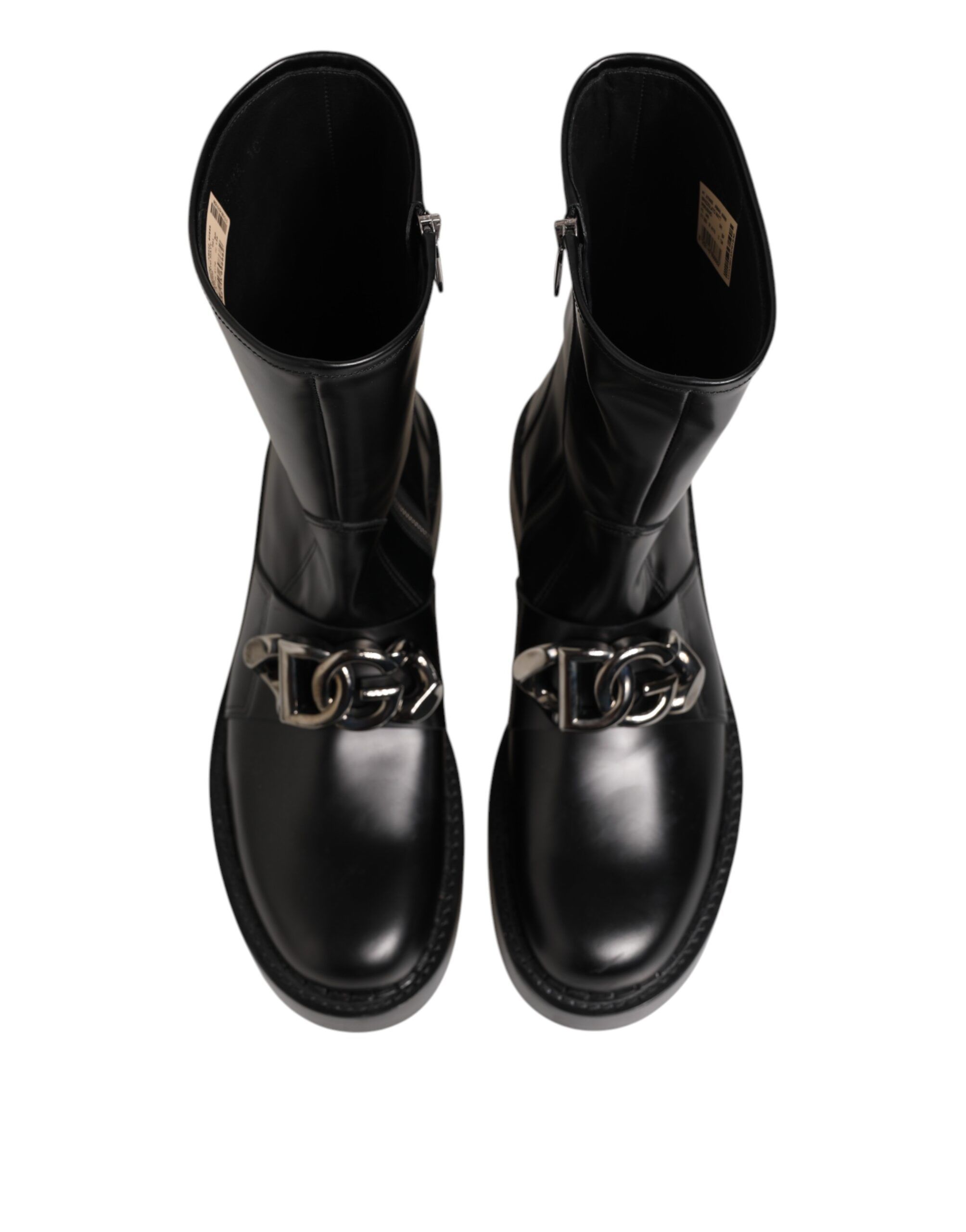 Logo Plaque Mid Calf Biker Boots Men's Shoes - Dolce & Gabbana - Modalova
