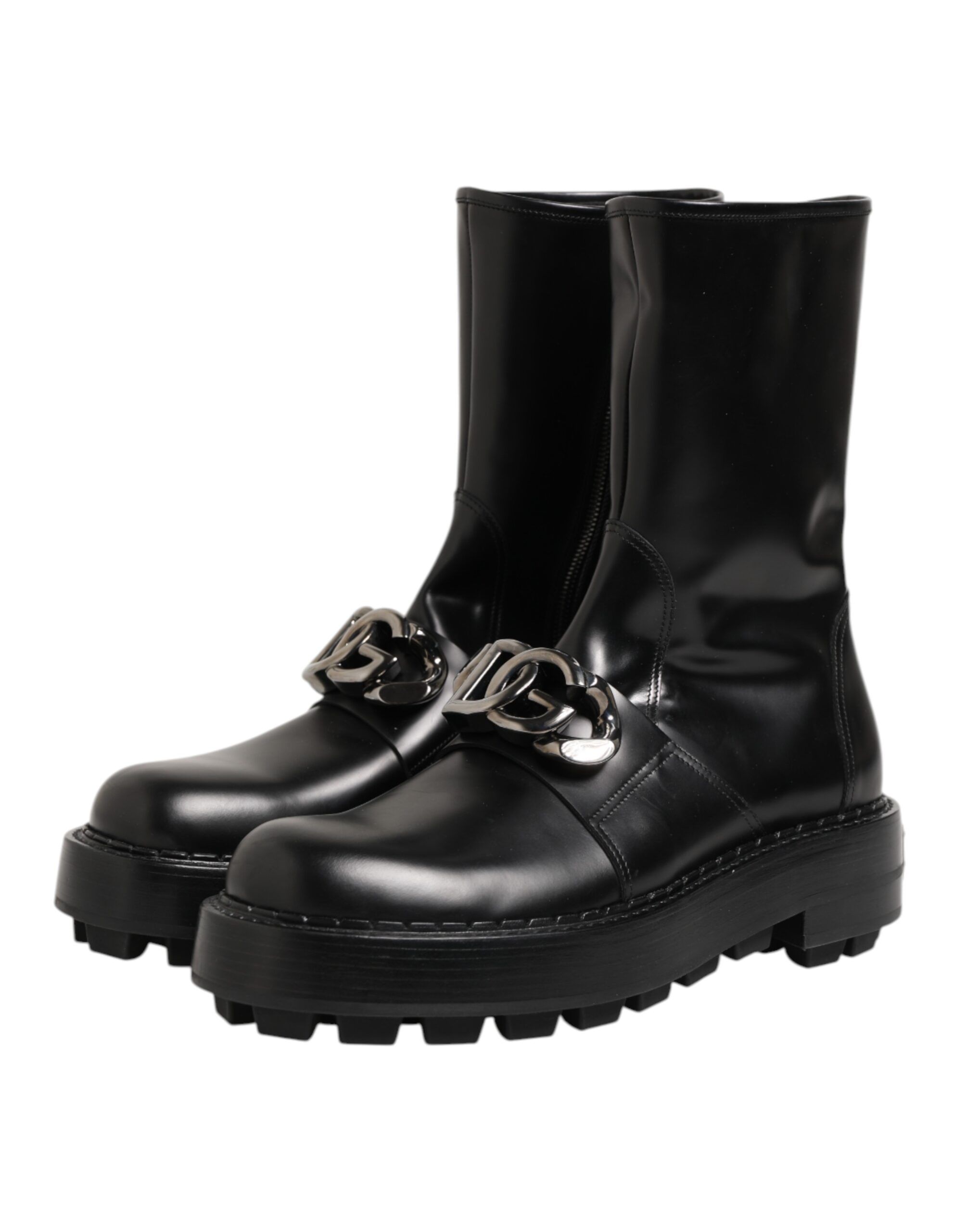 Logo Plaque Mid Calf Biker Boots Men's Shoes - Dolce & Gabbana - Modalova