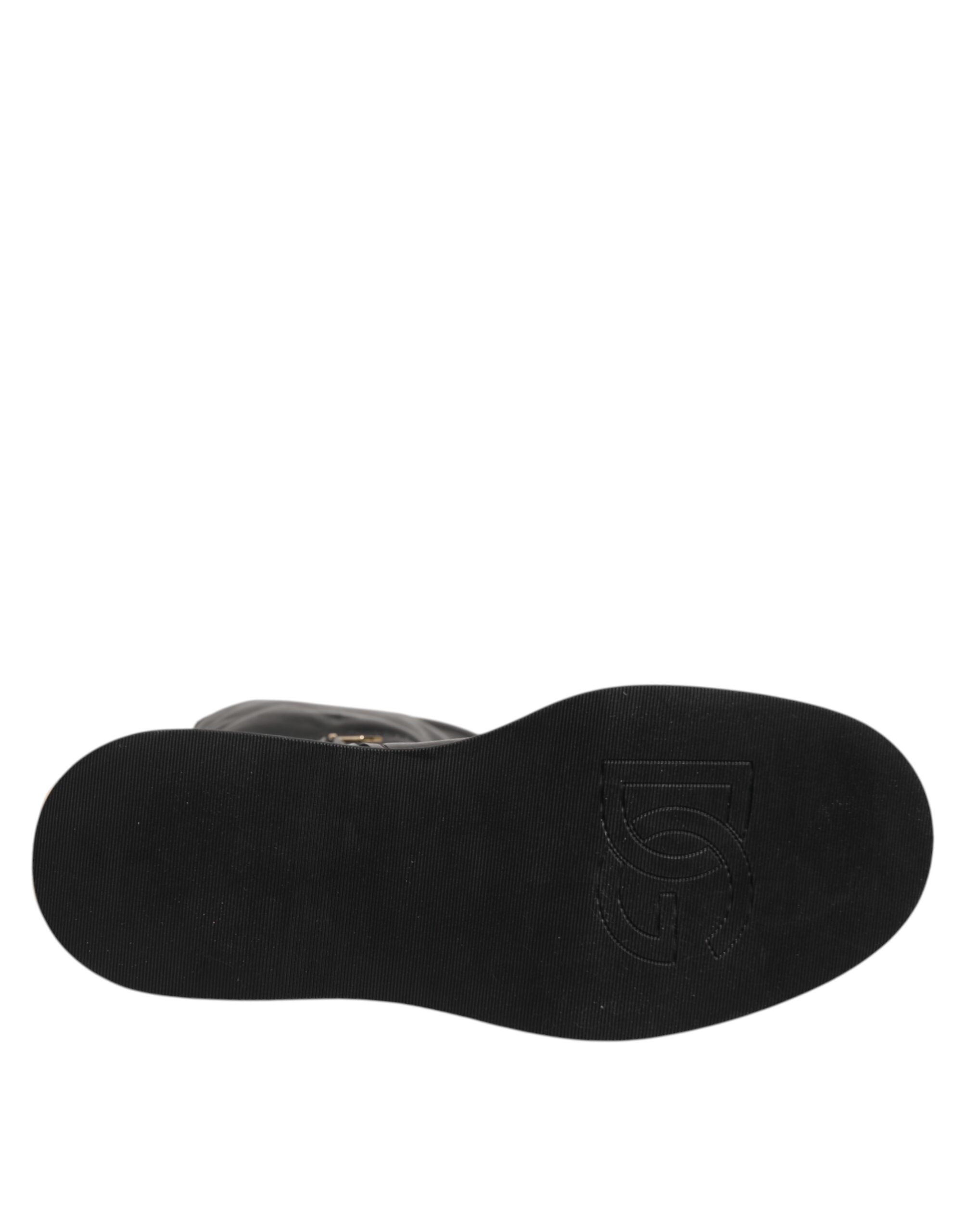 Logo Plaque Over The Calf Boots Men's Shoes - Dolce & Gabbana - Modalova