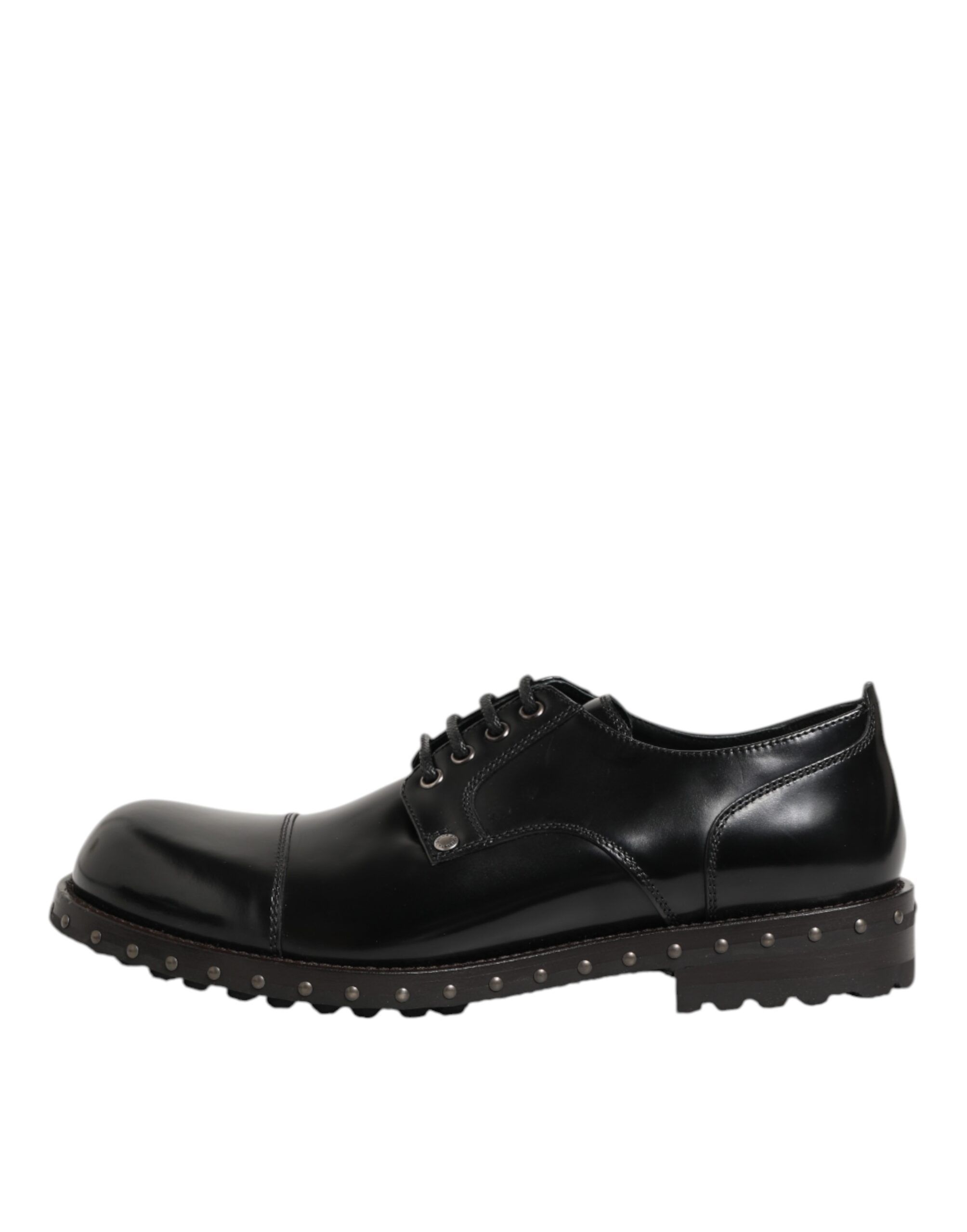 Leather Studded Men Formal Derby Men's Shoes - Dolce & Gabbana - Modalova