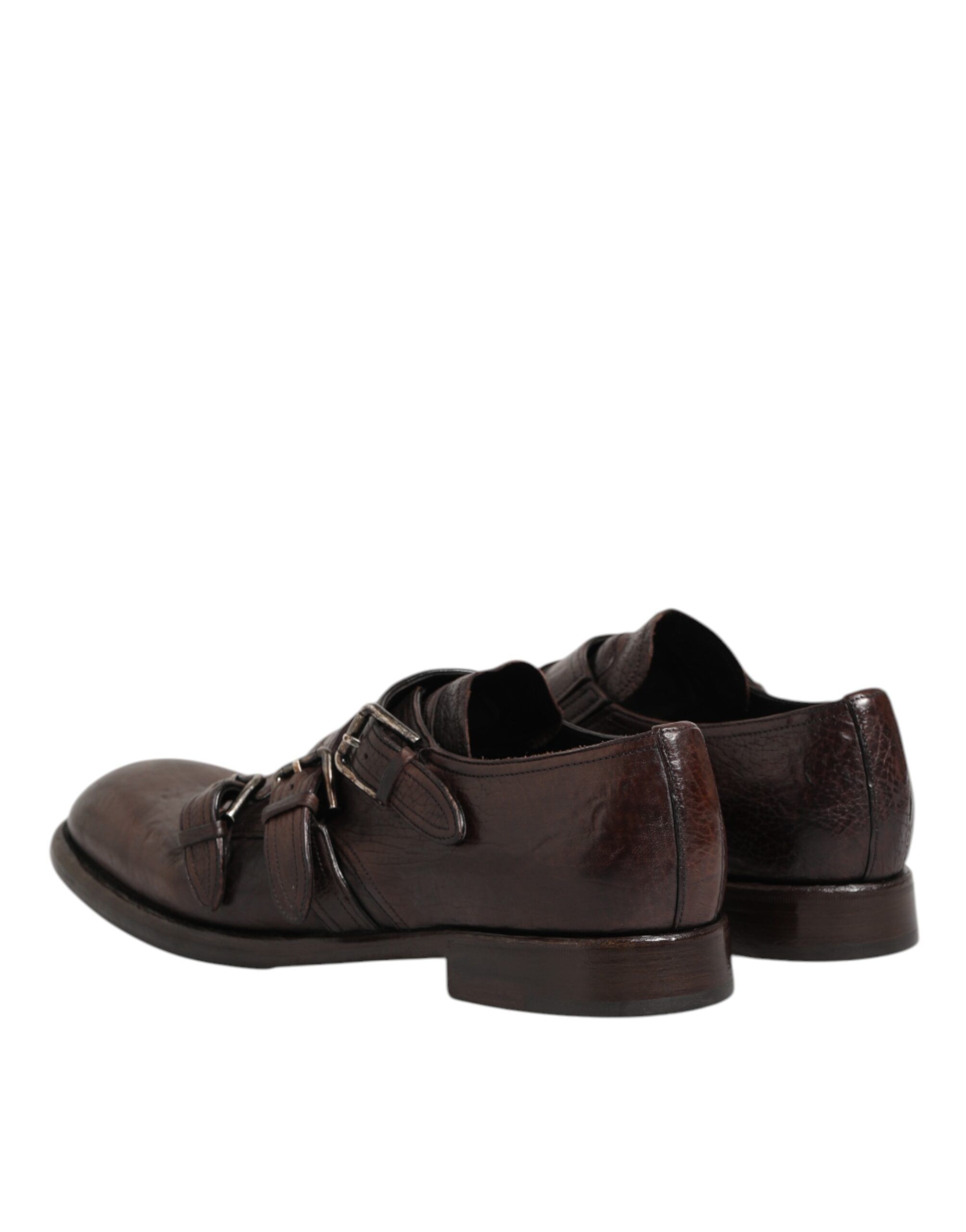 Leather Monk Strap Formal Derby Men's Shoes - Dolce & Gabbana - Modalova