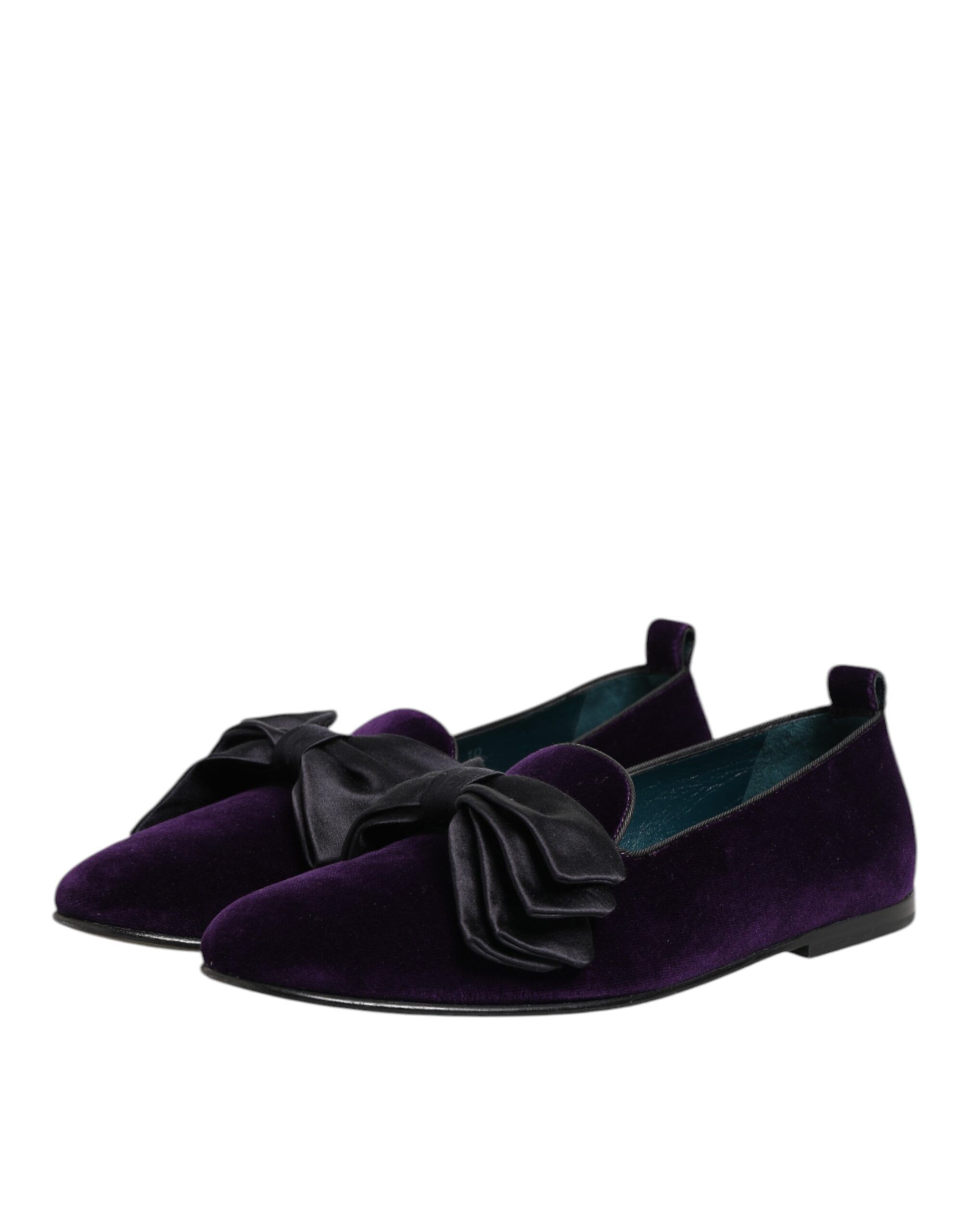 Suede Cotton Bow Slip On Loafers Men's Shoes (Pre-Owned) - Dolce & Gabbana - Modalova