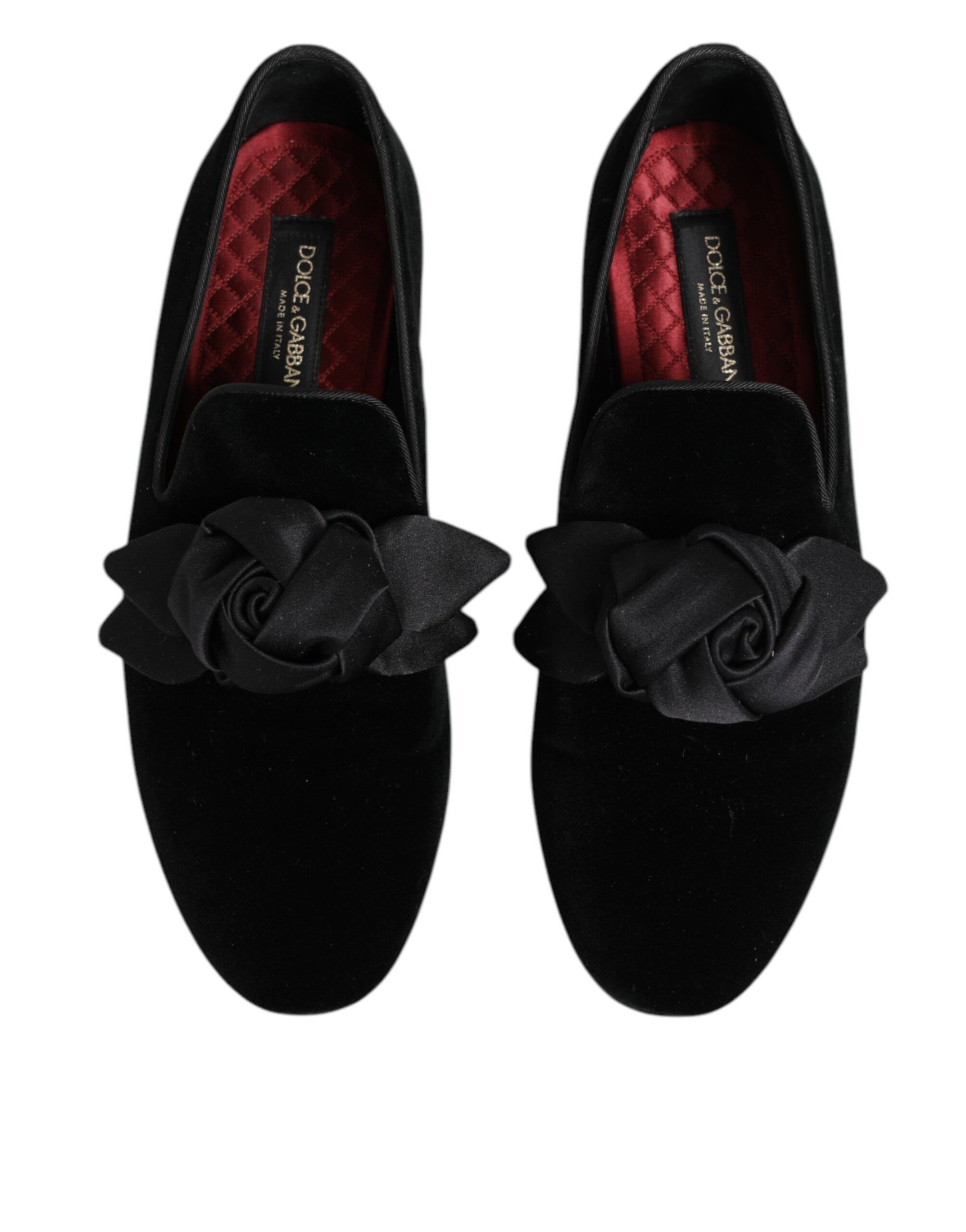 Suede Cotton Rose Slip On Loafers Men's Shoes - Dolce & Gabbana - Modalova