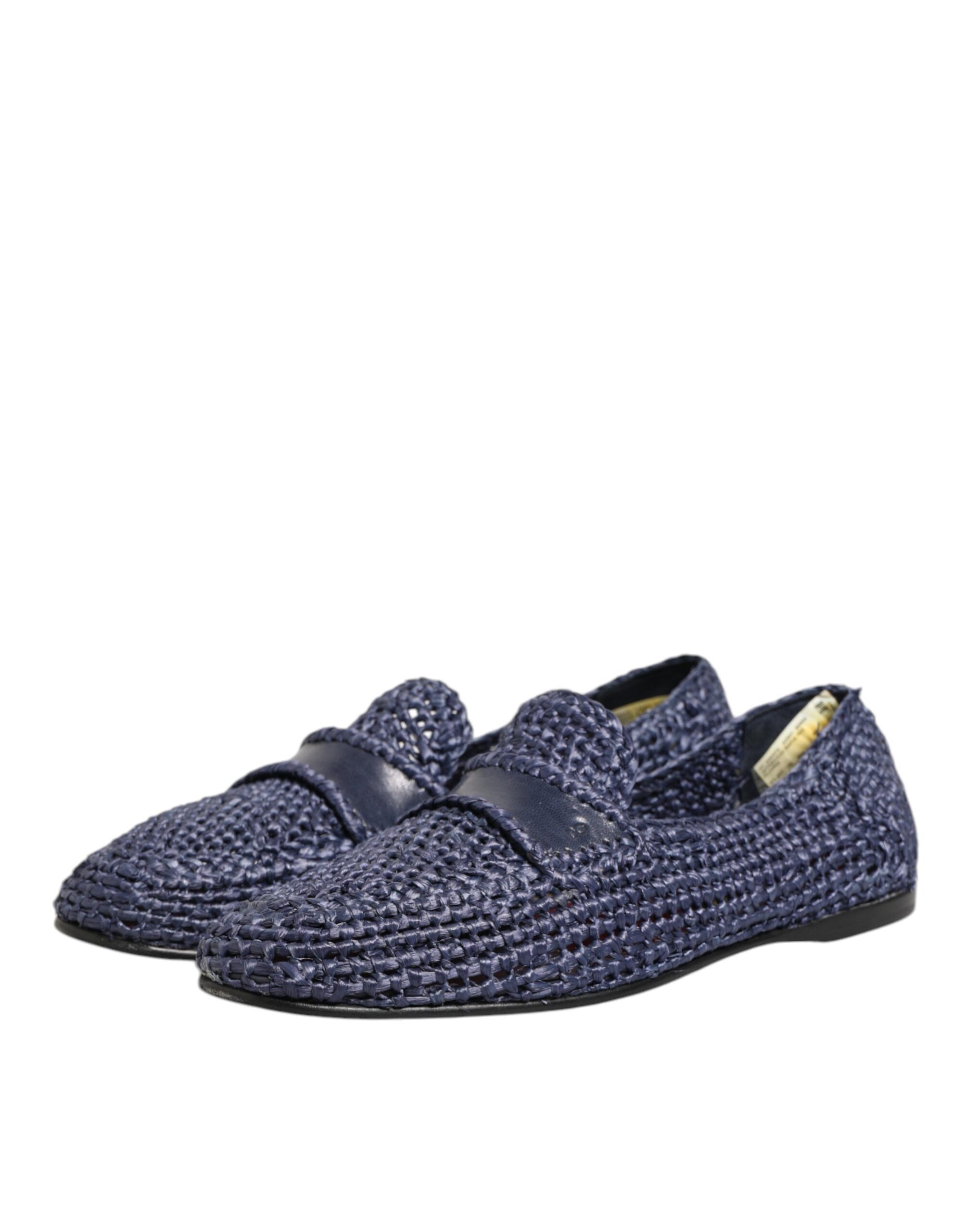Woven Leather Slip On Loafers Men Men's Shoes (Pre-Owned) - Dolce & Gabbana - Modalova