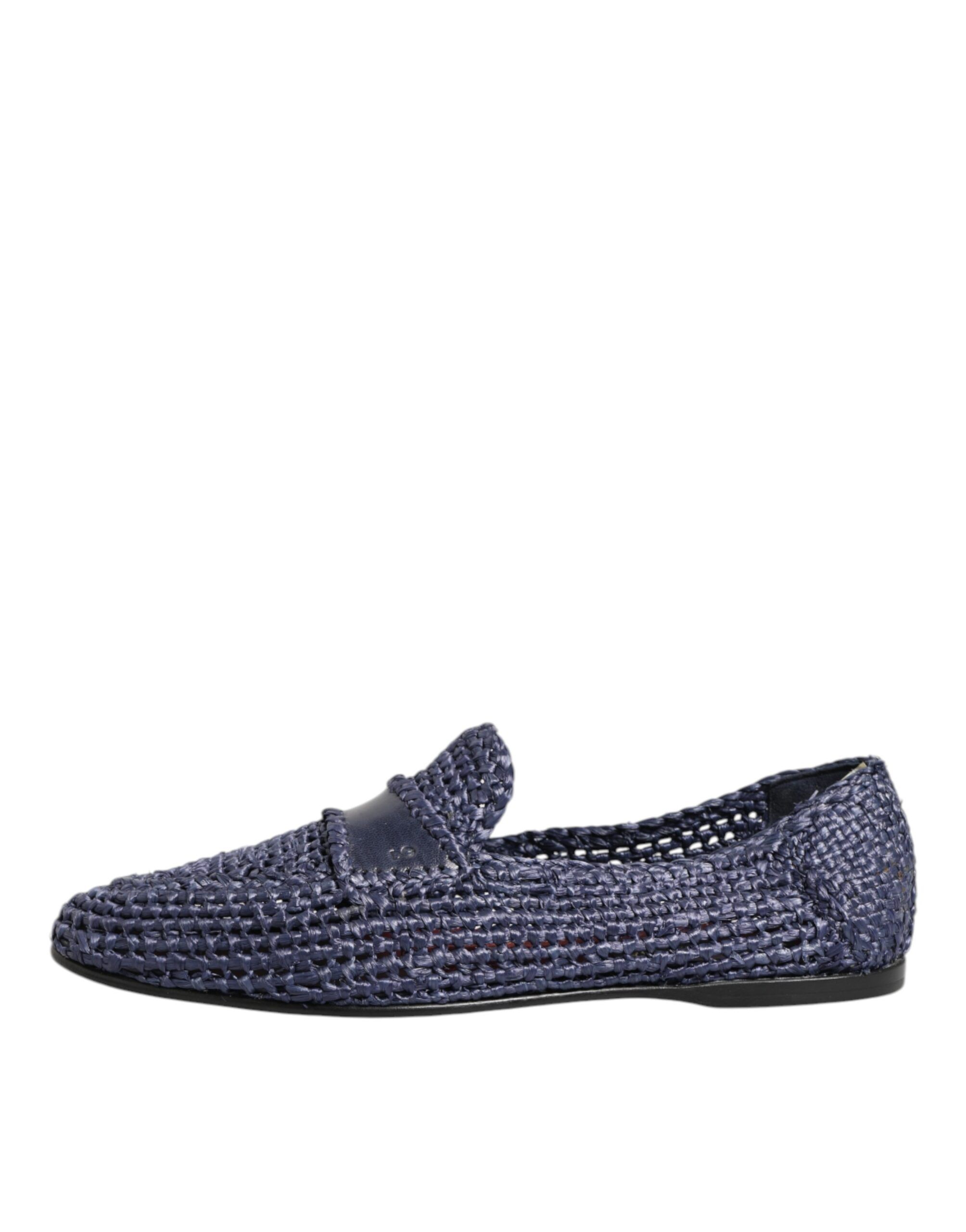 Woven Leather Slip On Loafers Men Men's Shoes (Pre-Owned) - Dolce & Gabbana - Modalova