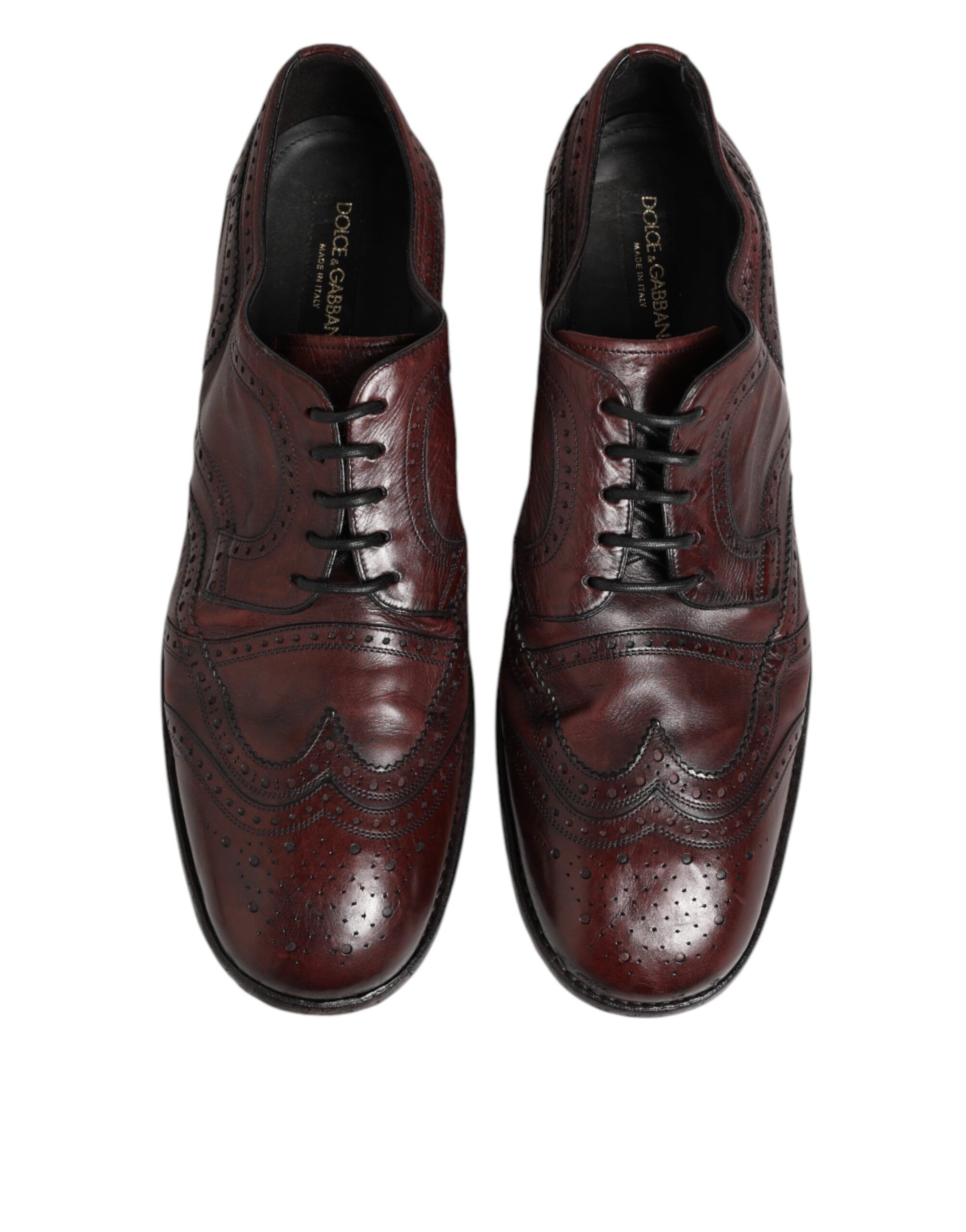 Leather Lace Up Dress Derby Men's Shoes (Pre-Owned) - Dolce & Gabbana - Modalova