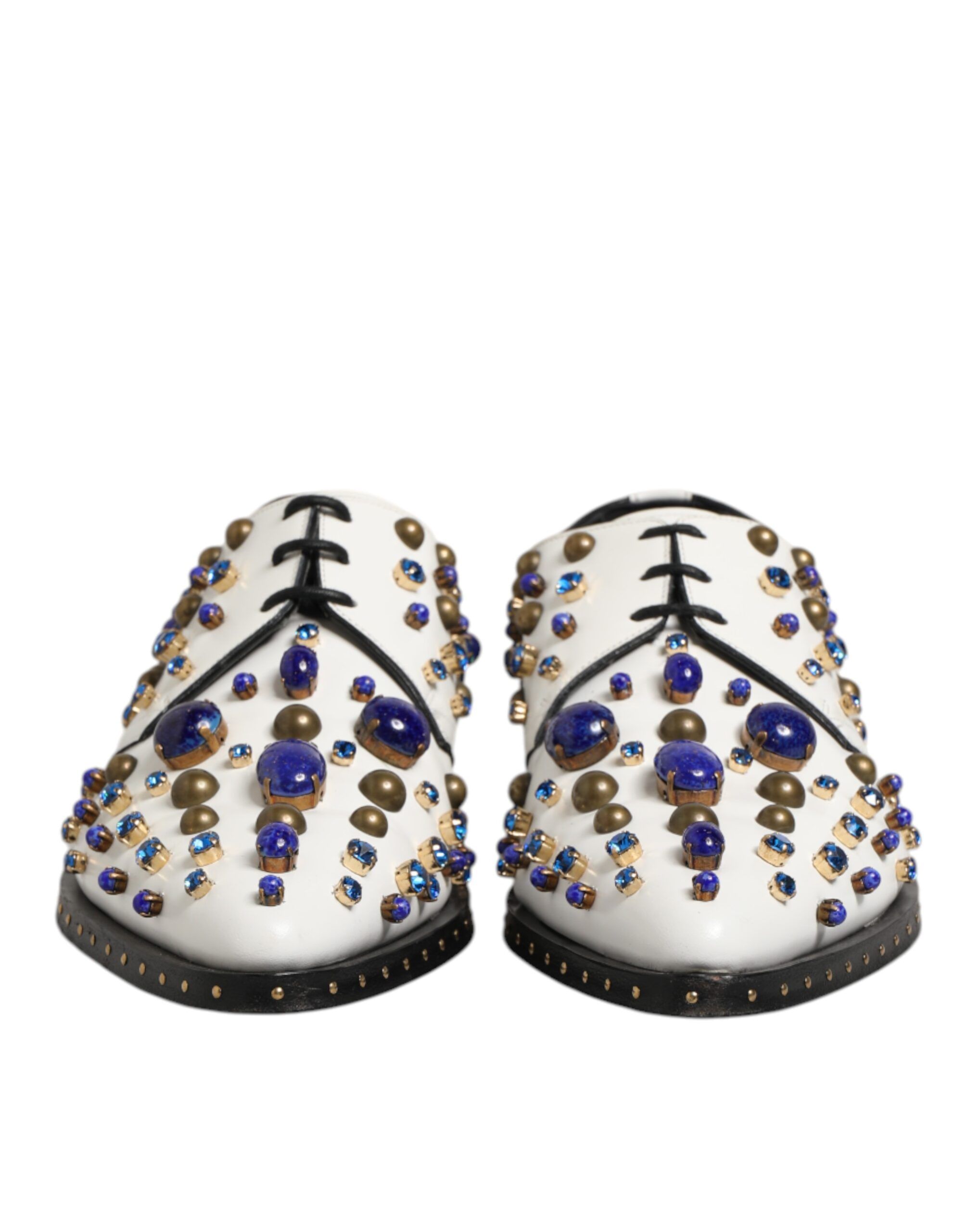 Leather Crystals Embellished Dress Men's Shoes (Pre-Owned) - Dolce & Gabbana - Modalova