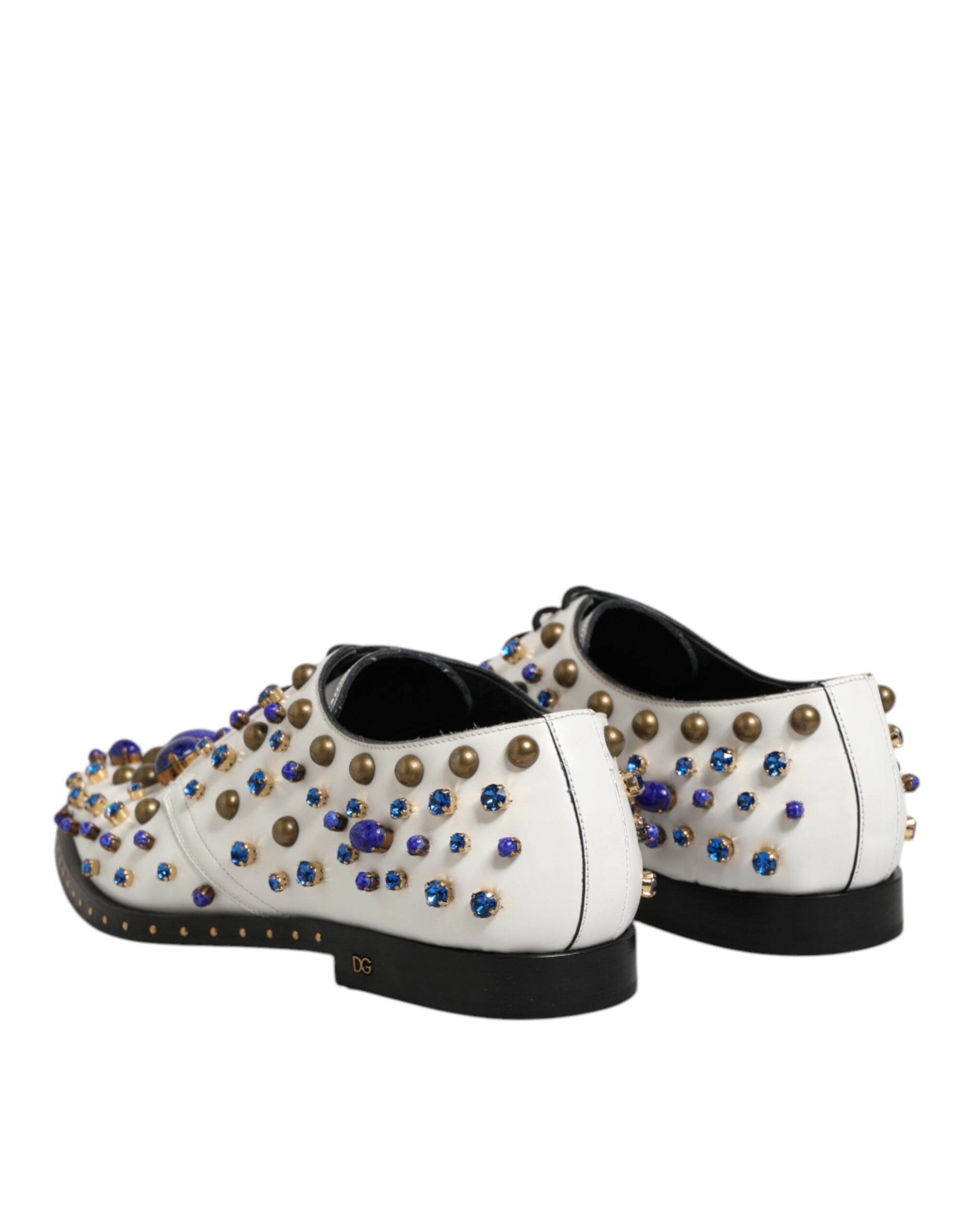 Leather Crystals Embellished Dress Men's Shoes (Pre-Owned) - Dolce & Gabbana - Modalova