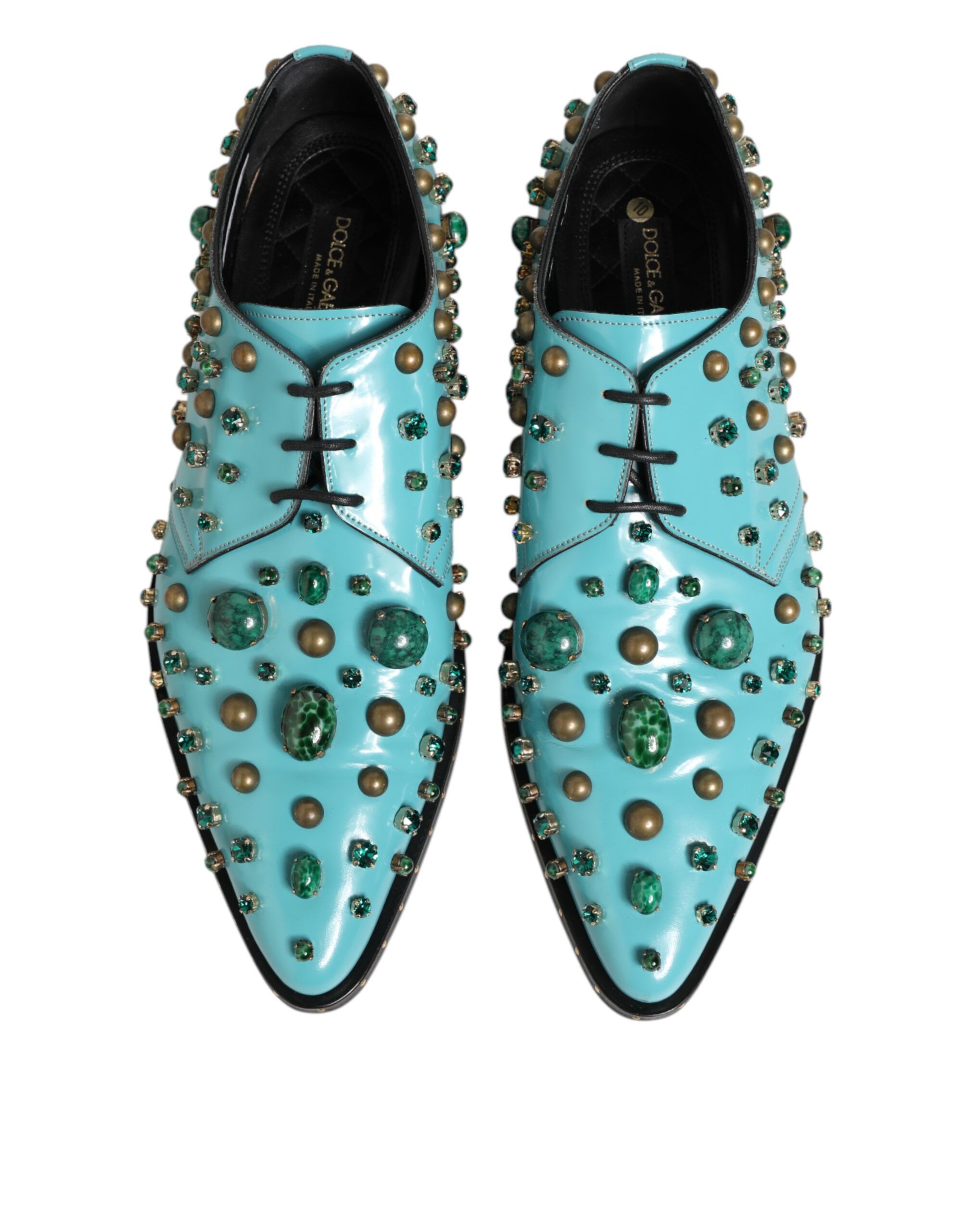 Crystal Embellished Men Derby Men's Shoes (Pre-Owned) - Dolce & Gabbana - Modalova