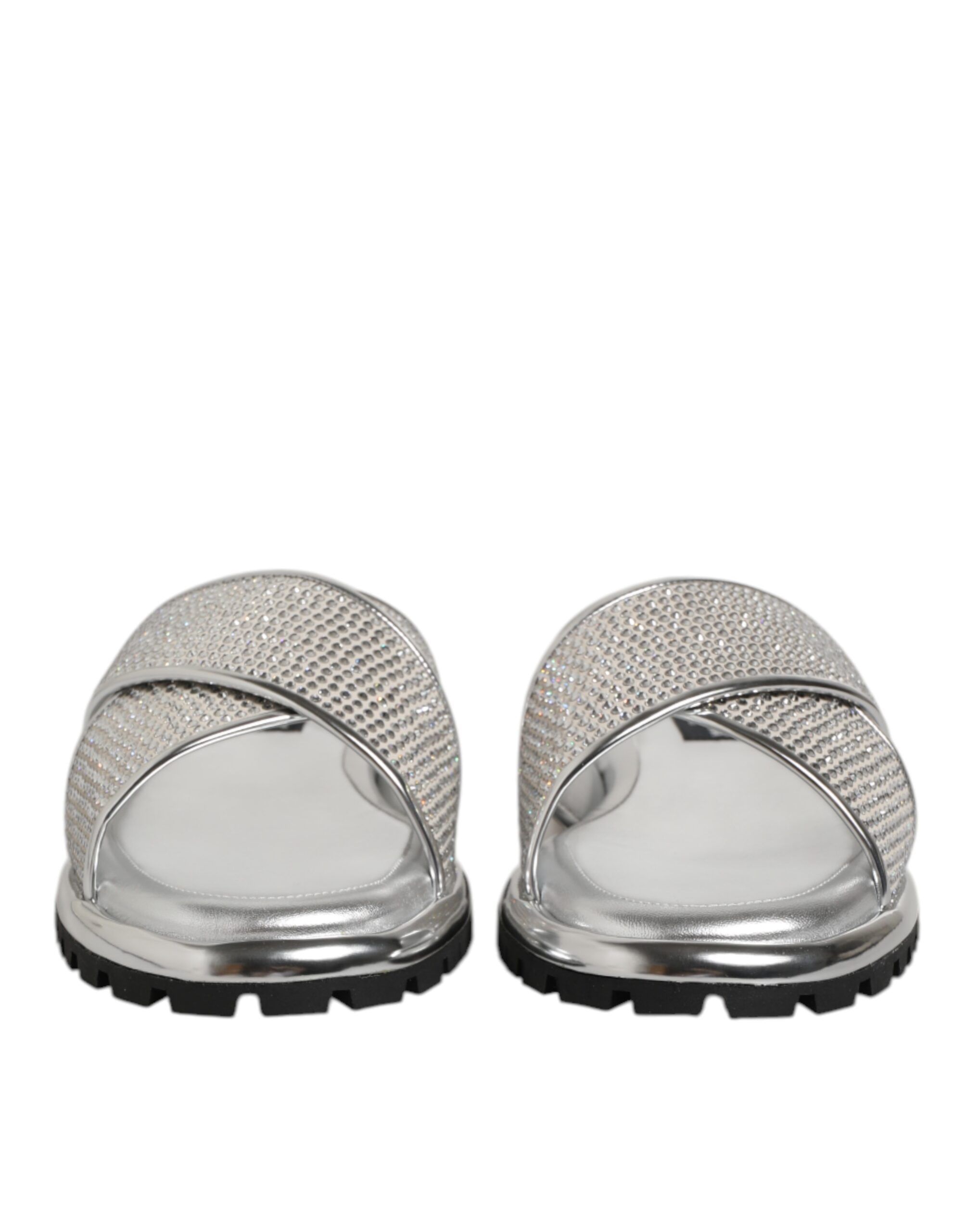 Strass Slides Flats Slippers Men's Shoes - Dolce & Gabbana - Modalova