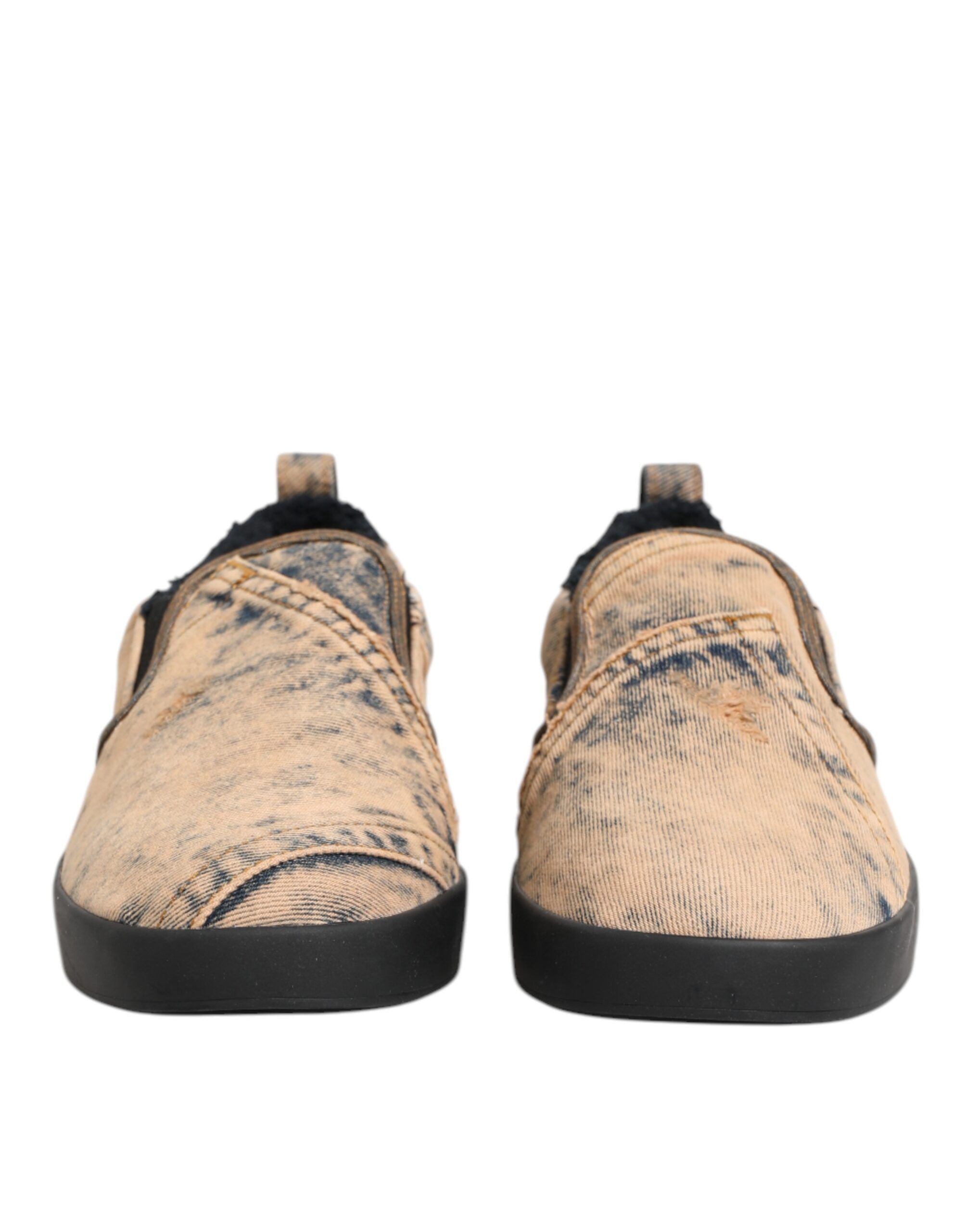 Cotton Low Top Slip On Sneakers Men's Shoes - Dolce & Gabbana - Modalova